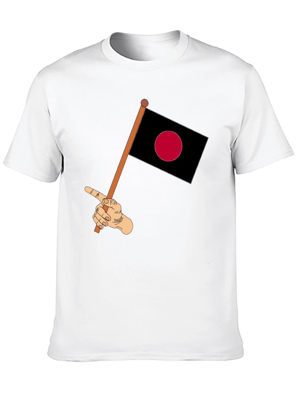 Japanese Flag Hand Graphic T-Shirt