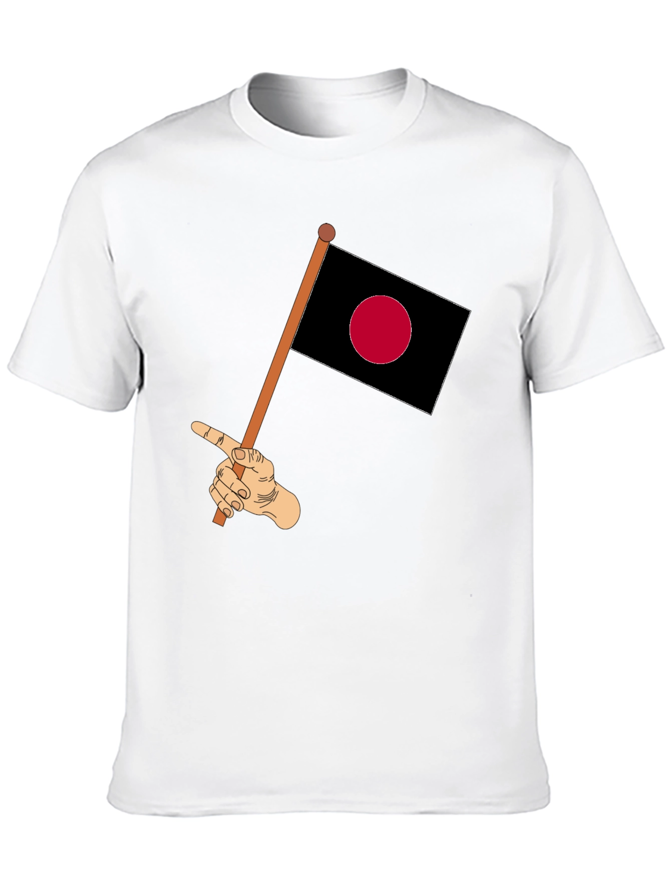 Japanese Flag Hand Graphic T-Shirt