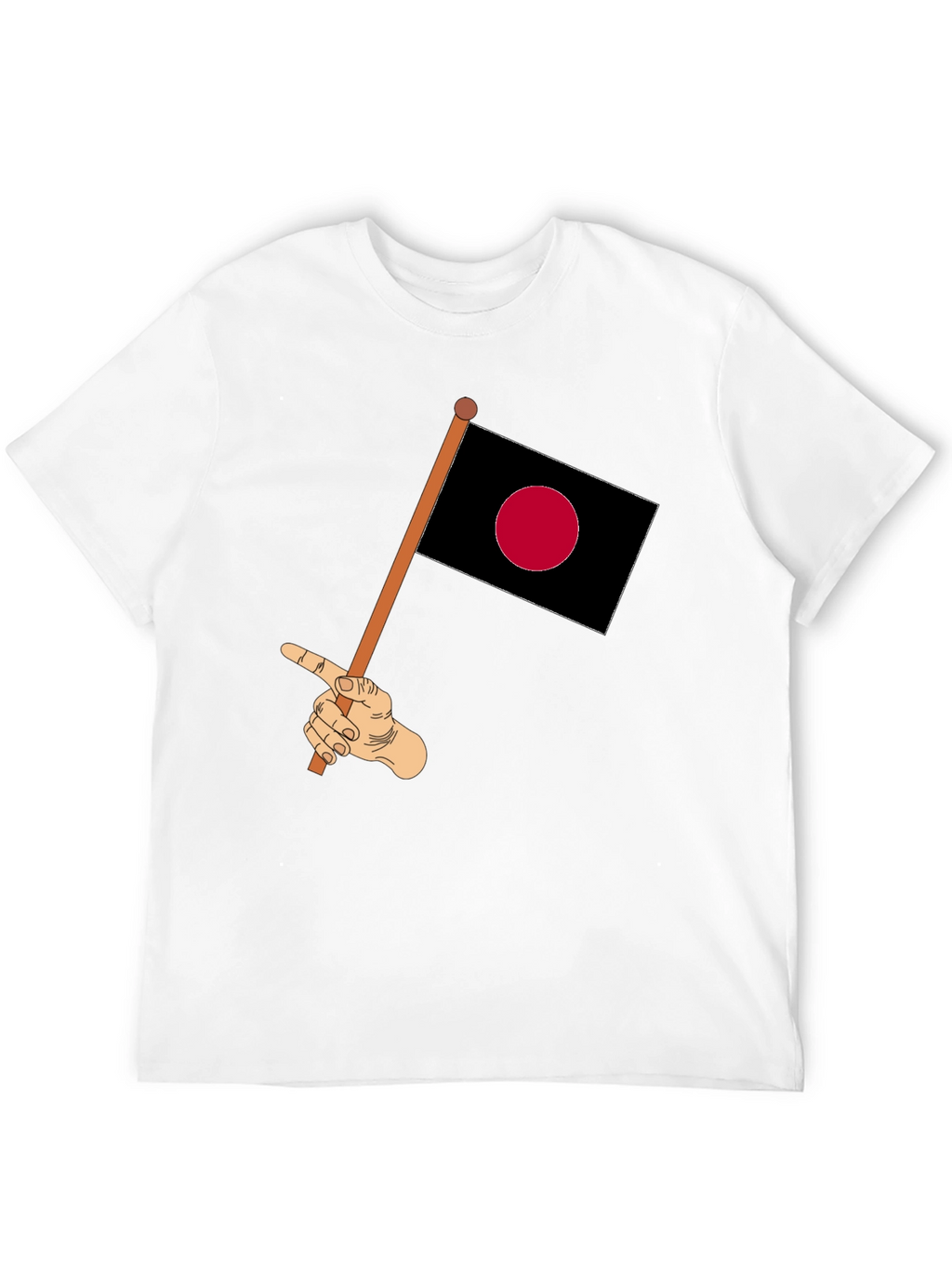 Japanese Flag Hand Graphic T-Shirt