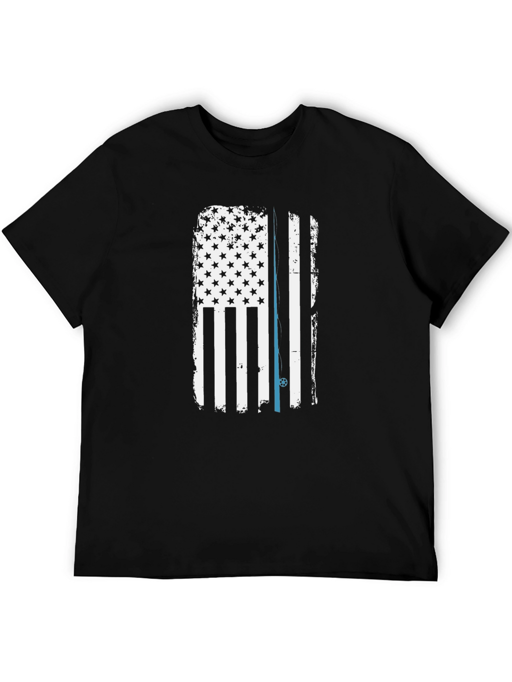 Thin Blue Line American Flag Graphic Tee