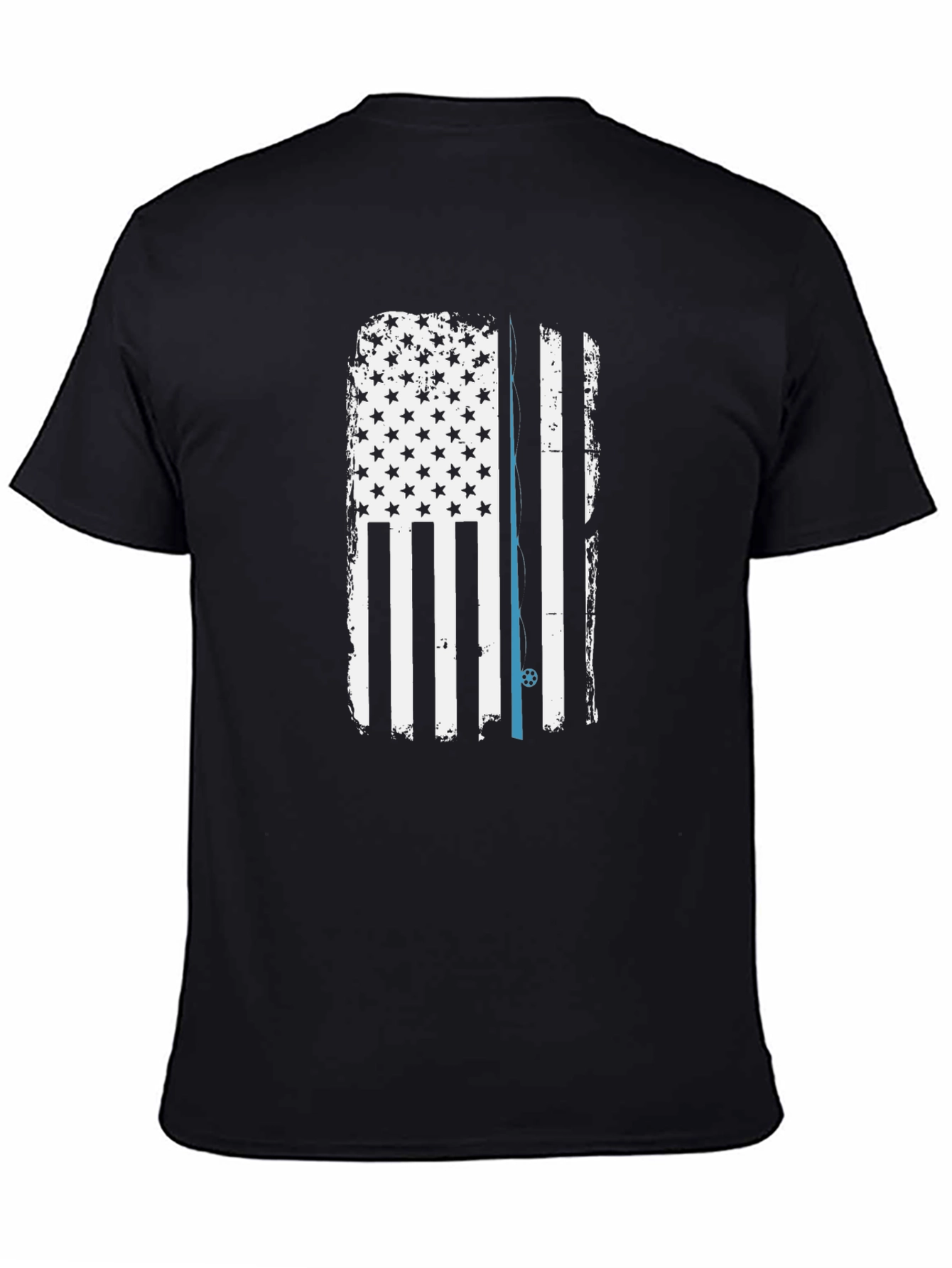 Thin Blue Line American Flag Graphic Tee