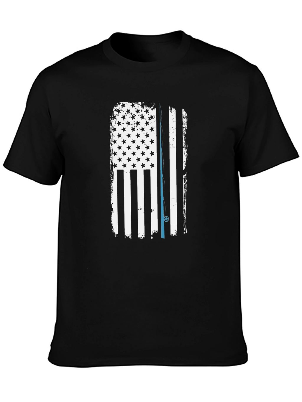 Thin Blue Line American Flag Graphic Tee