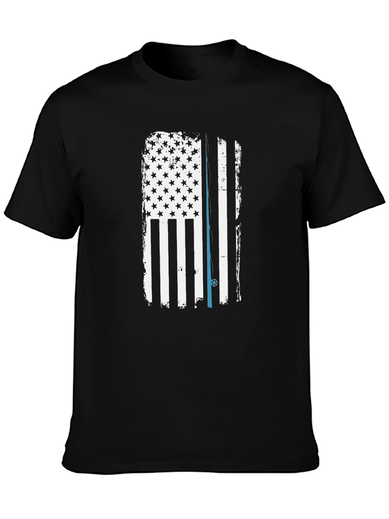 Thin Blue Line American Flag Graphic Tee