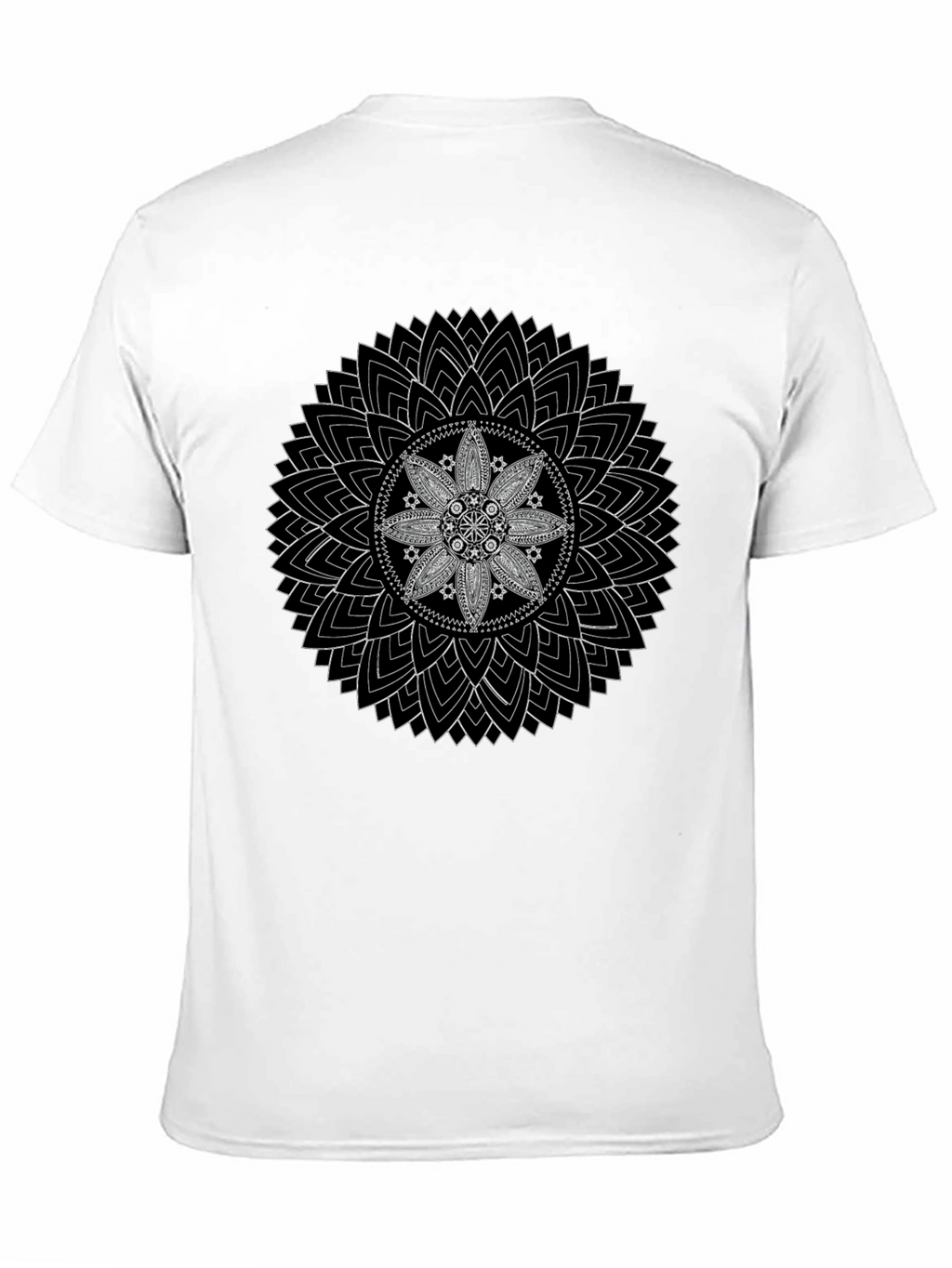 Mandala Graphic Print Mens T-Shirt - Black