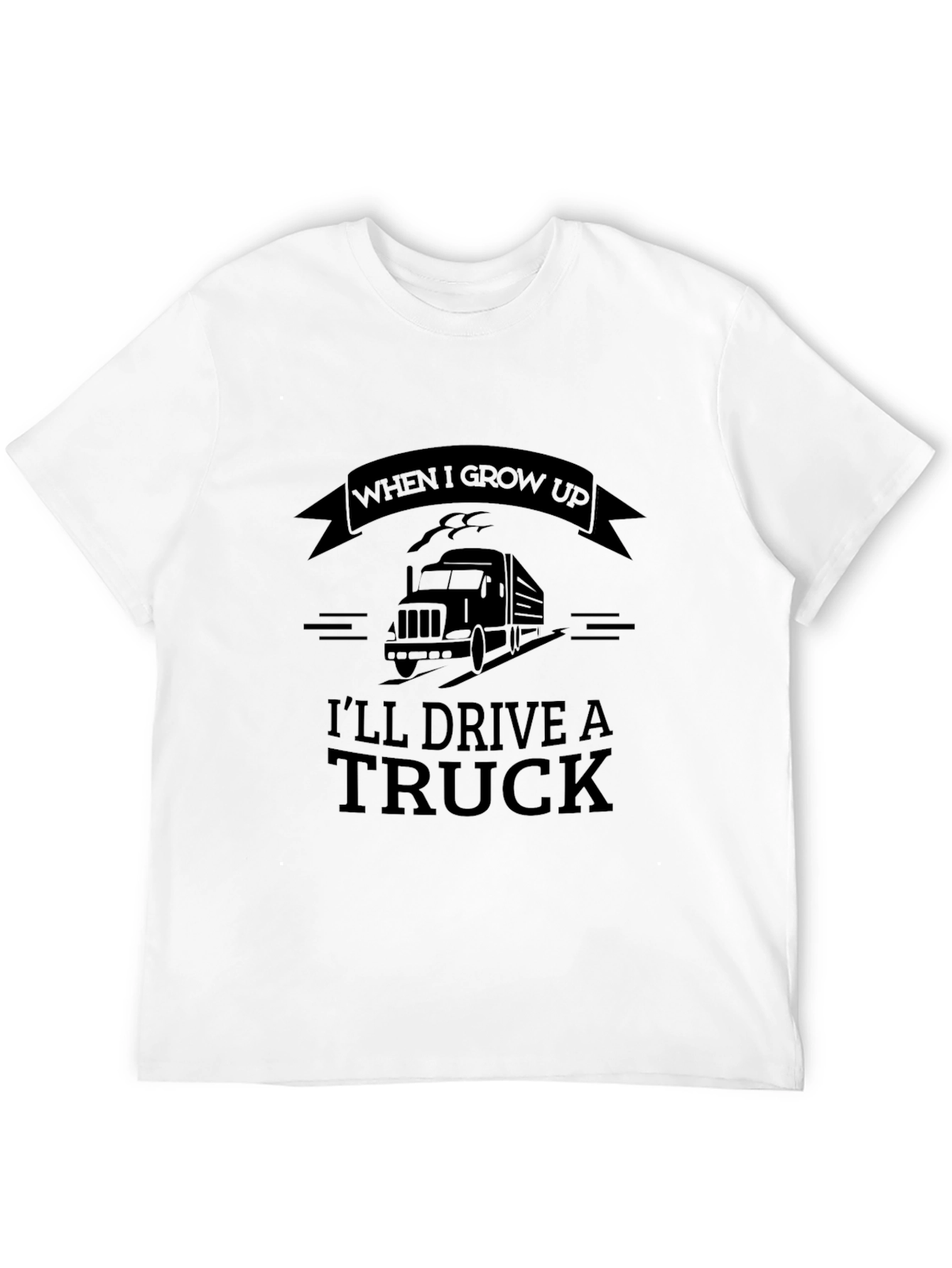 When I Grow Up Truck Driver Black Graphic Tee
