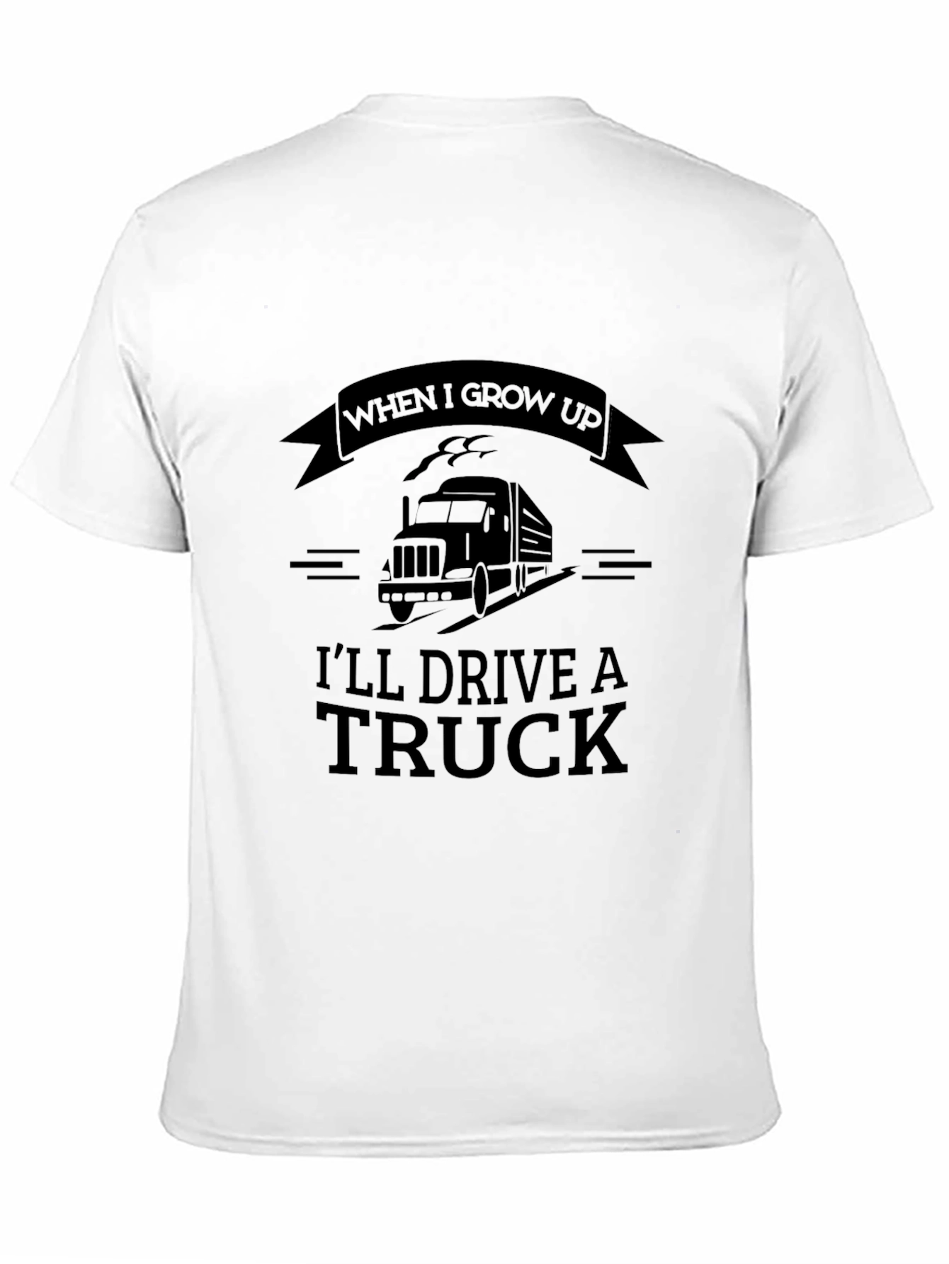 When I Grow Up Truck Driver Black Graphic Tee
