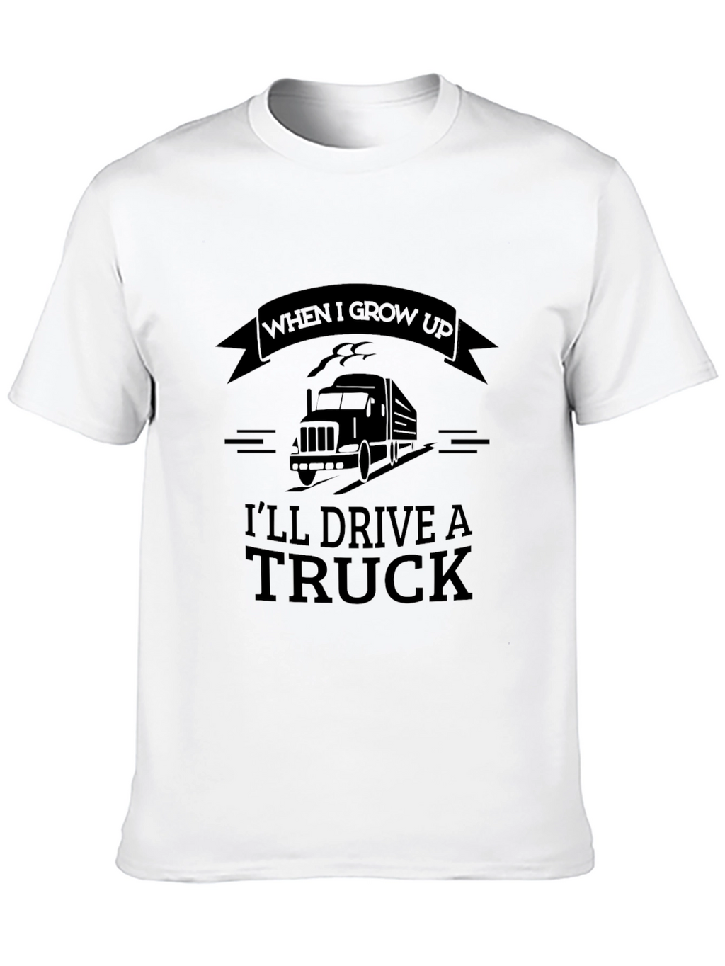 When I Grow Up Truck Driver Black Graphic Tee