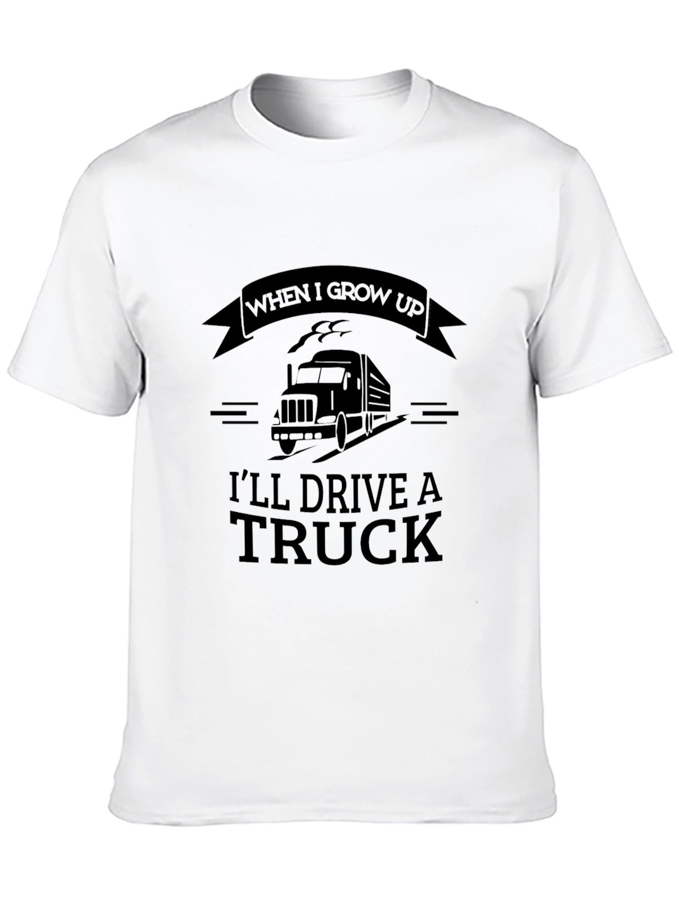 When I Grow Up Truck Driver Black Graphic Tee
