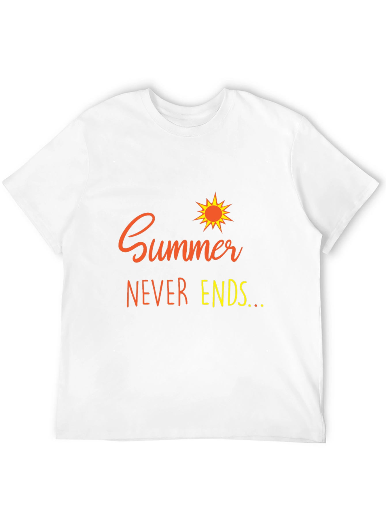 Summer Never Ends Black Graphic Tee