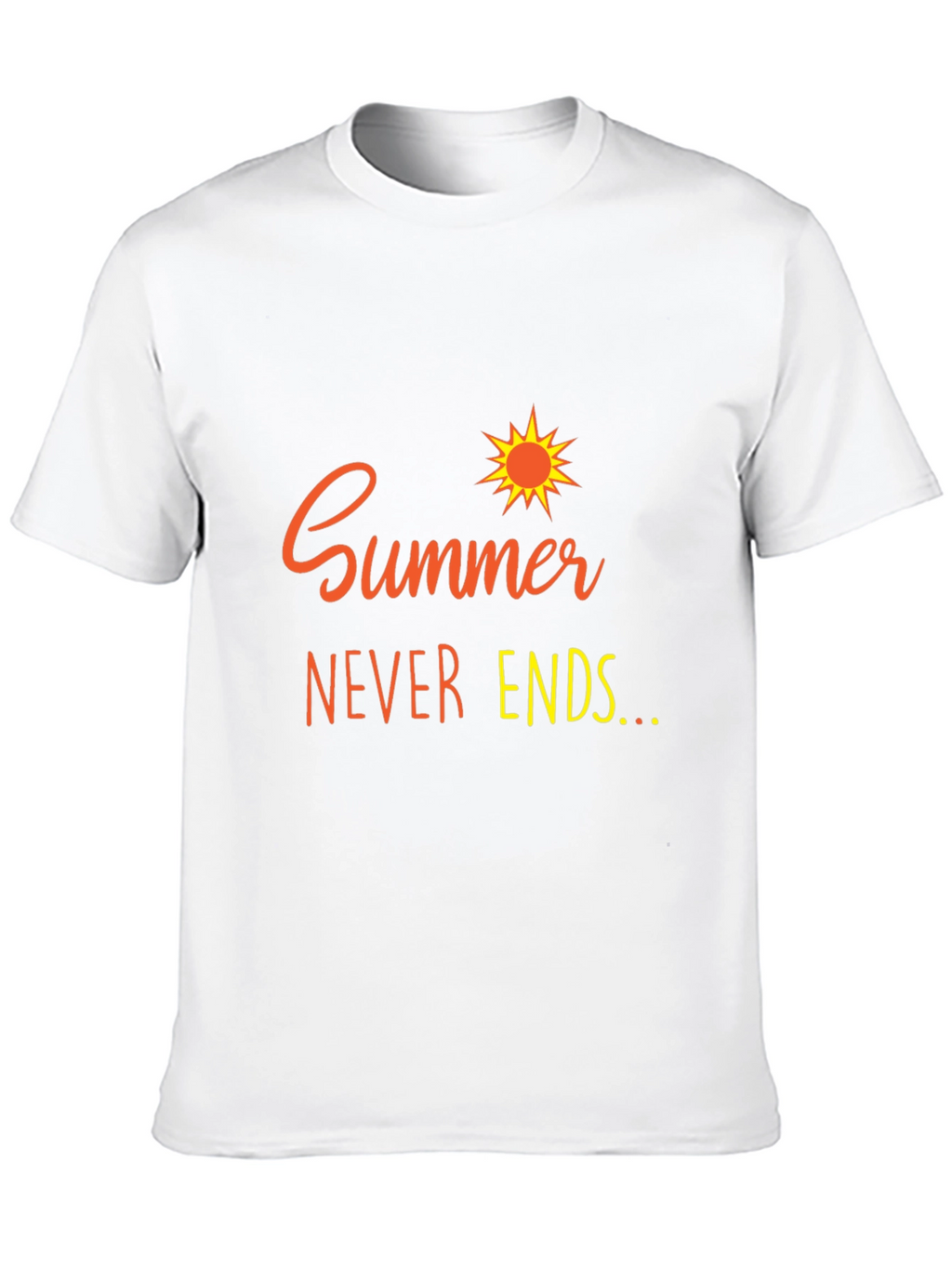 Summer Never Ends Black Graphic Tee