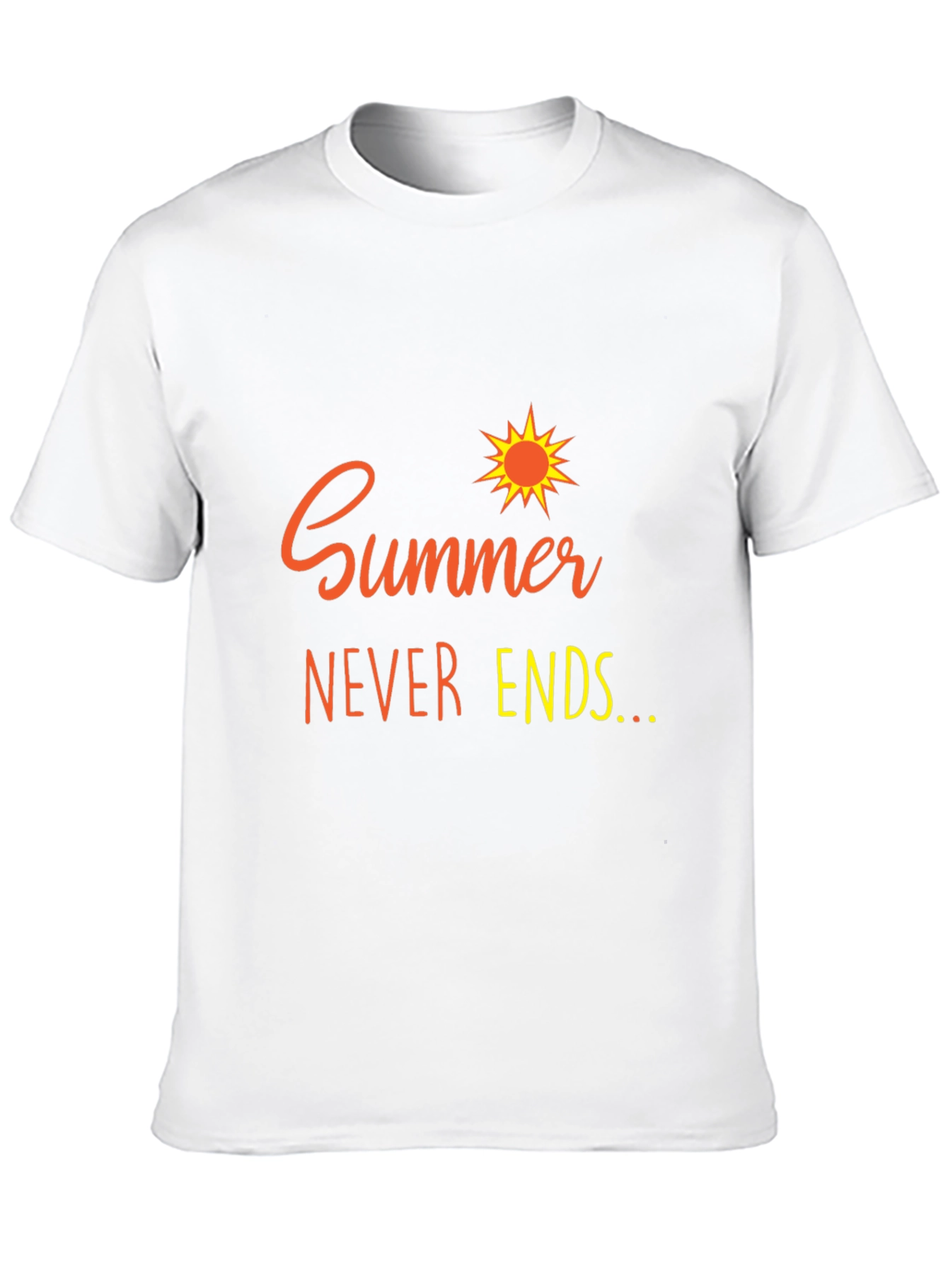 Summer Never Ends Black Graphic Tee