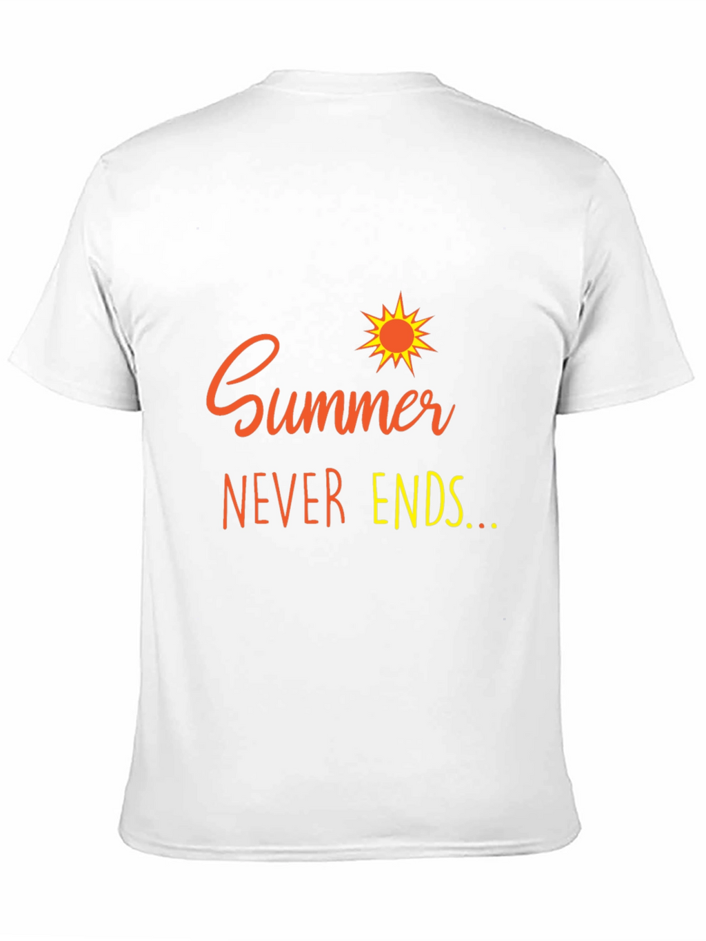 Summer Never Ends Black Graphic Tee