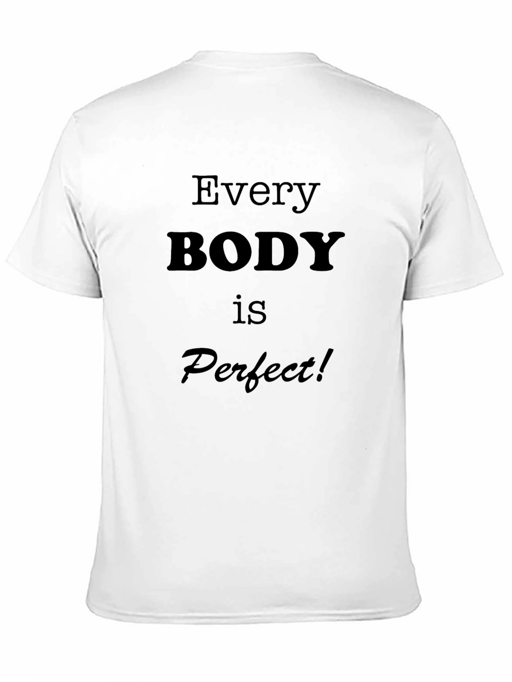Every Body is Perfect T-Shirt - Black Crew Neck