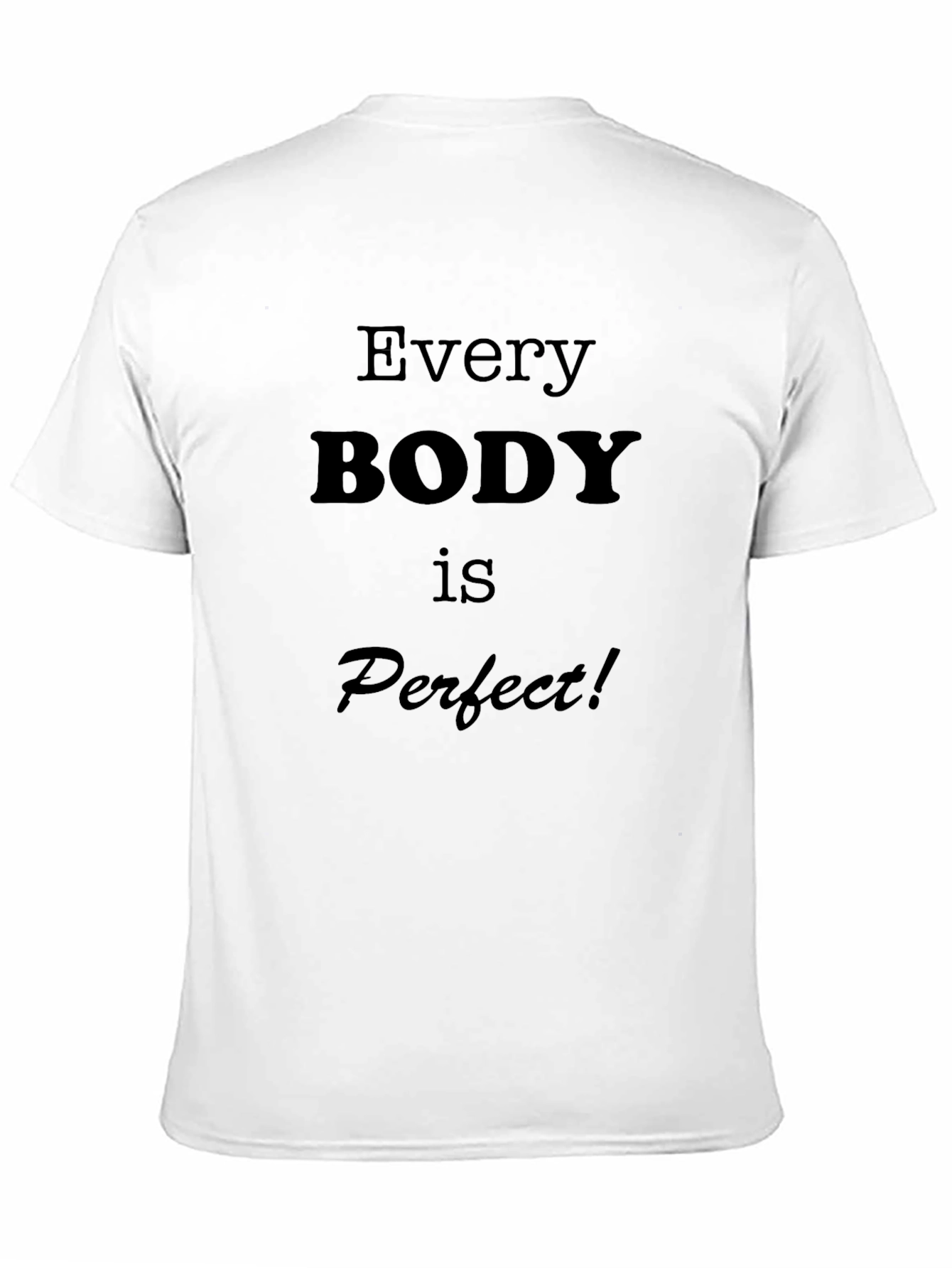 Every Body is Perfect T-Shirt - Black Crew Neck