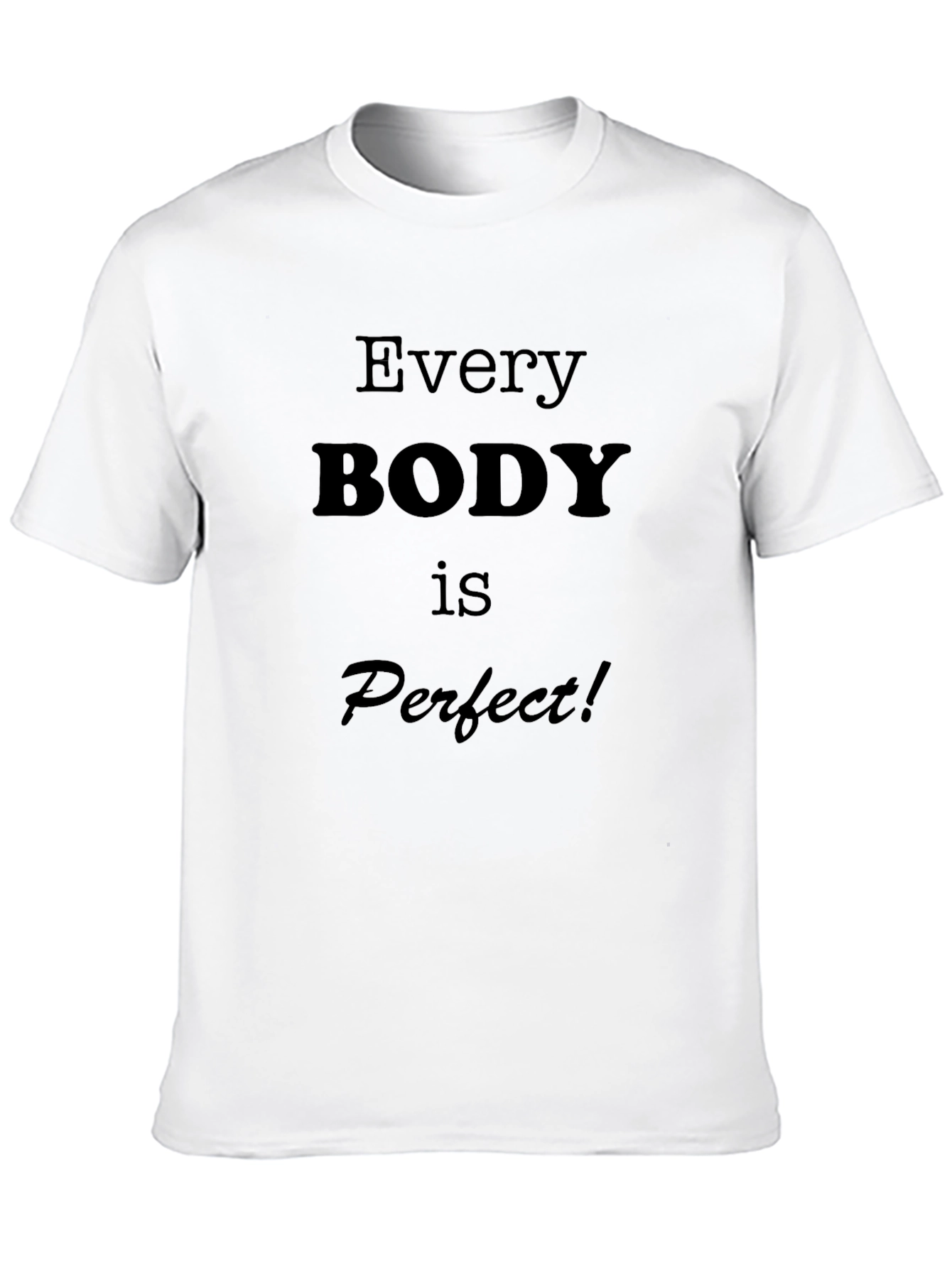 Every Body is Perfect T-Shirt - Black Crew Neck