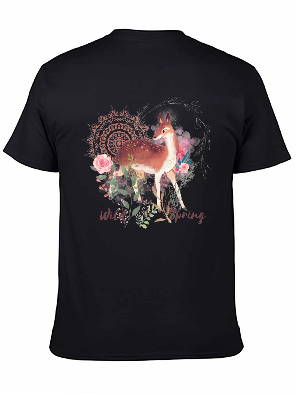 Wild Spring Deer Graphic T-Shirt