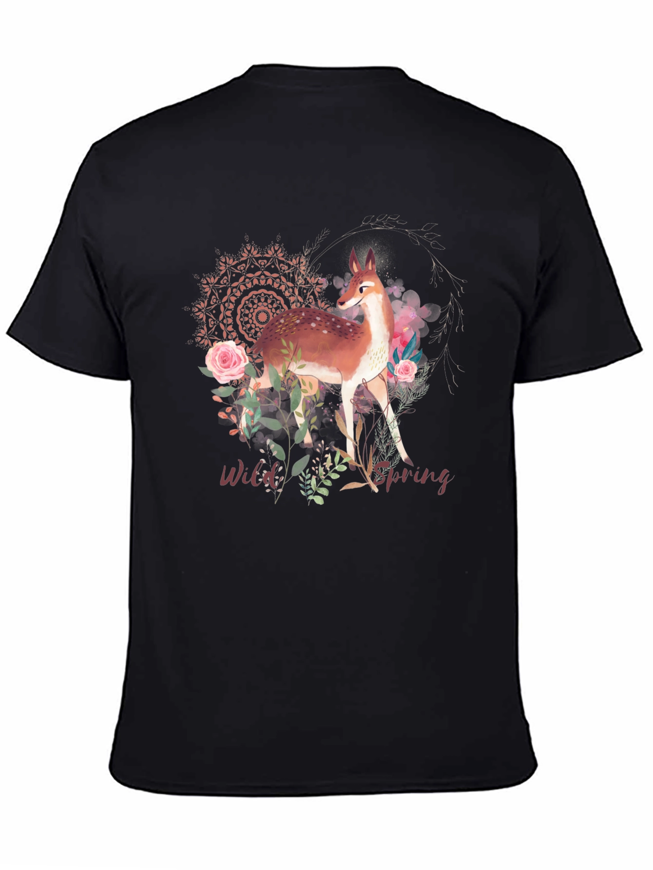 Wild Spring Deer Graphic T-Shirt