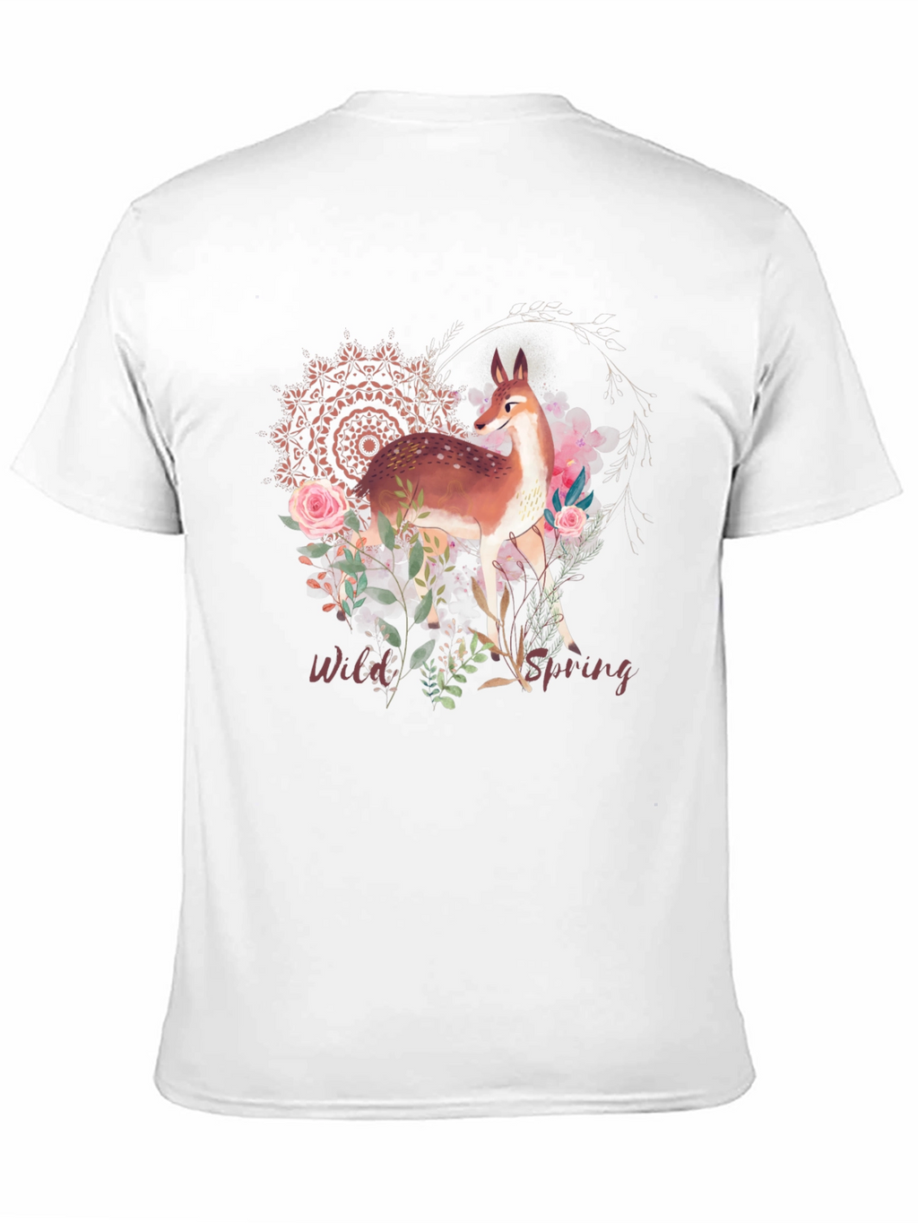 Wild Spring Deer Graphic T-Shirt