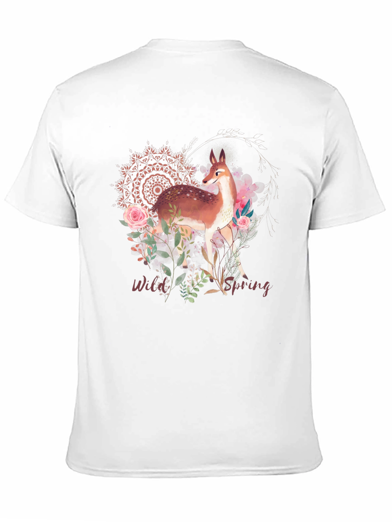 Wild Spring Deer Graphic T-Shirt
