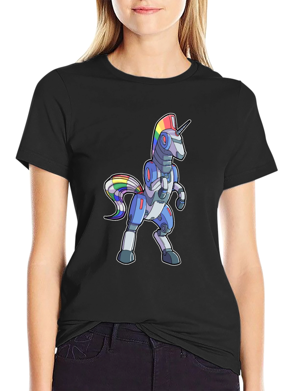 Robot Unicorn Rainbow T-Shirt