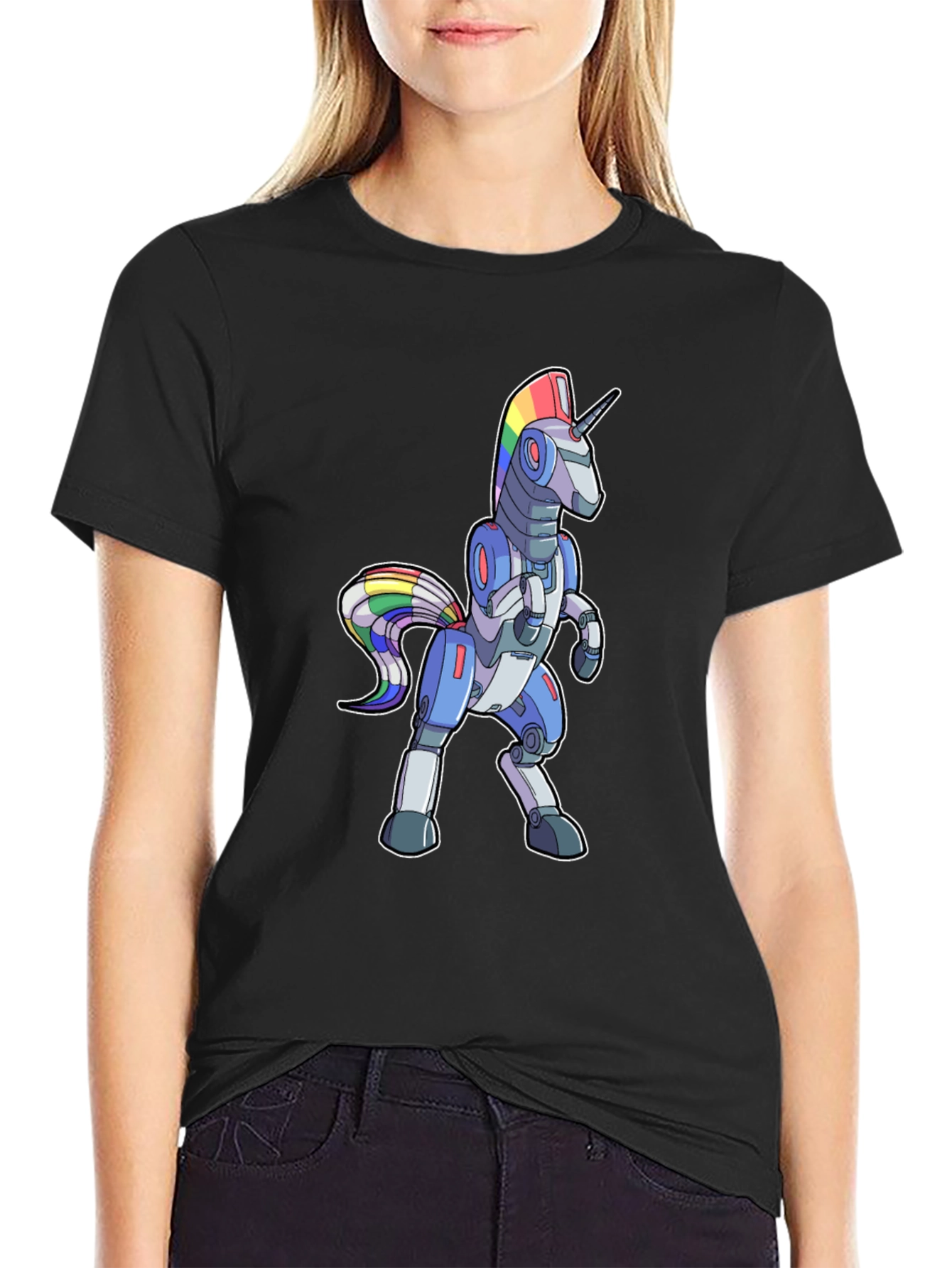 Robot Unicorn Rainbow T-Shirt