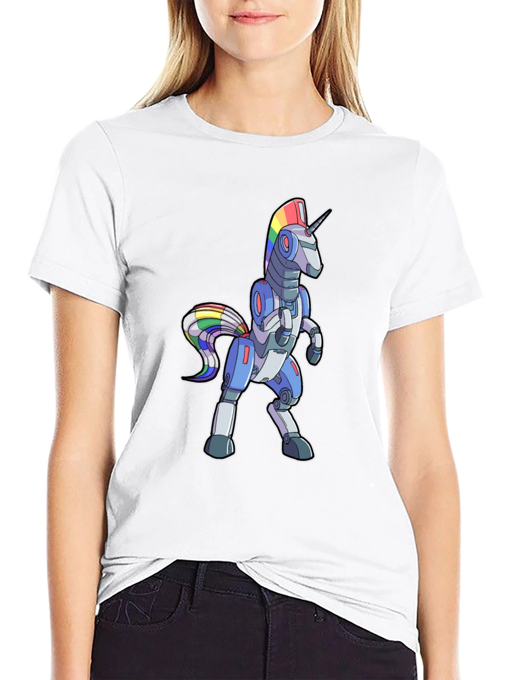 Robot Unicorn Rainbow T-Shirt