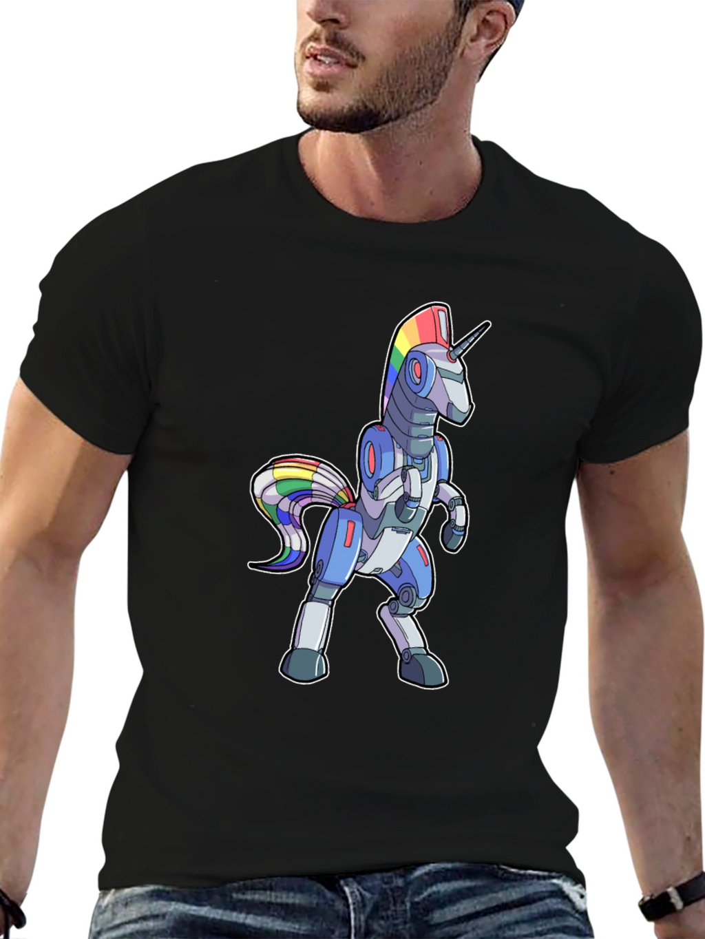 Robot Unicorn Rainbow T-Shirt