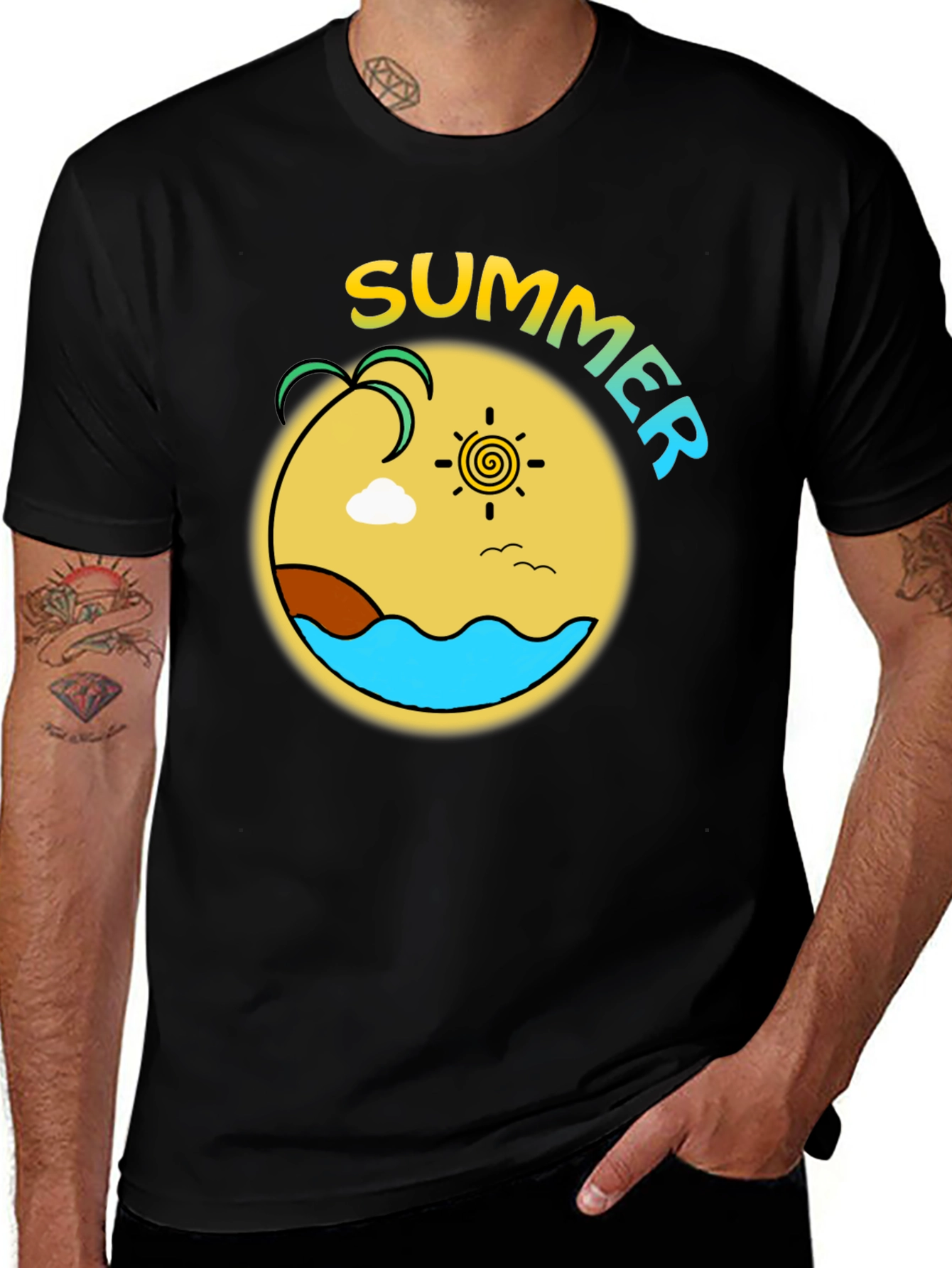 Summer Beach Graphic T-Shirt