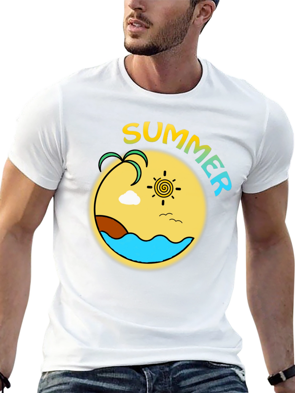 Summer Beach Graphic T-Shirt