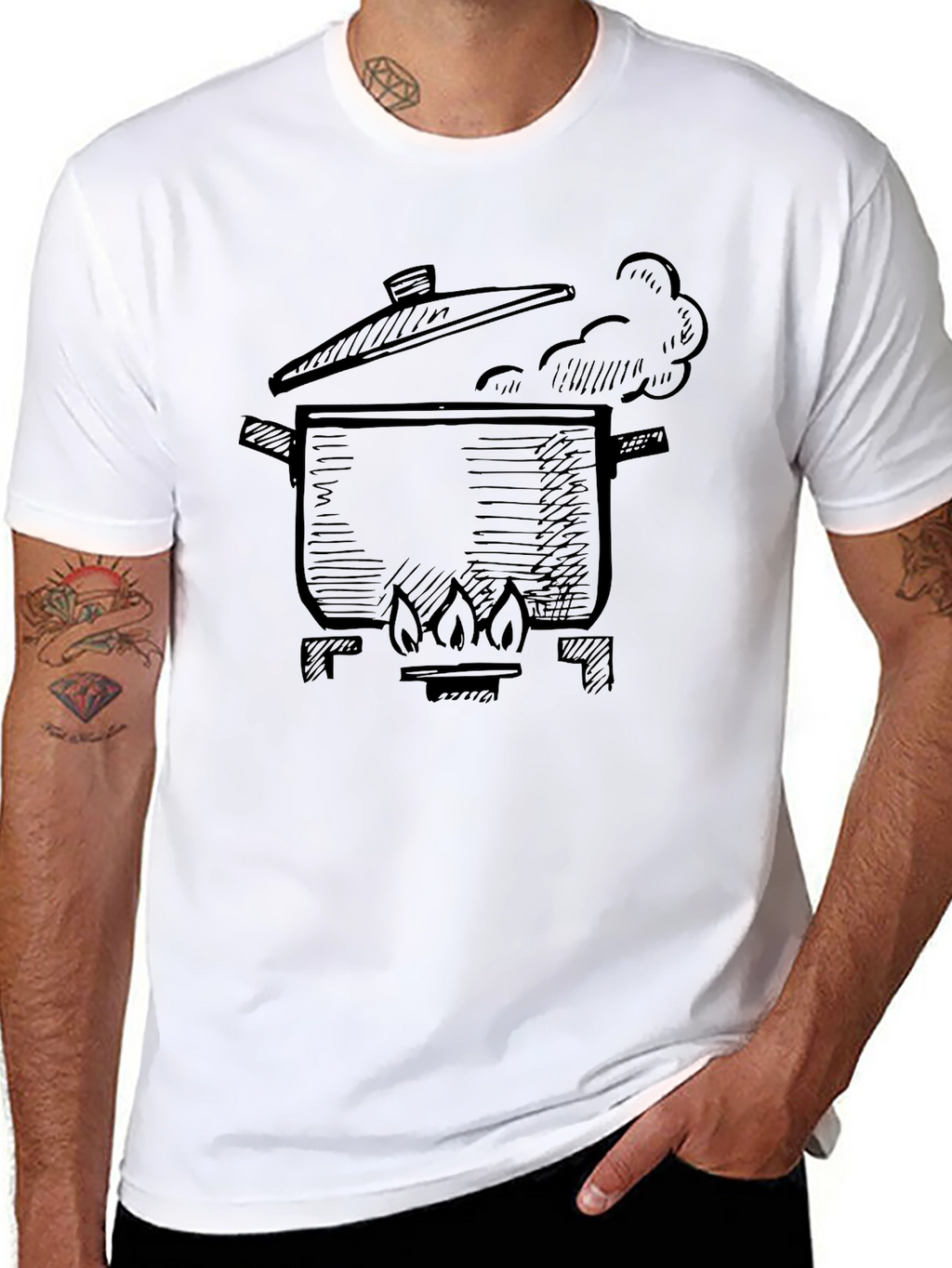 Boiling Pot Graphic T-Shirt - Black