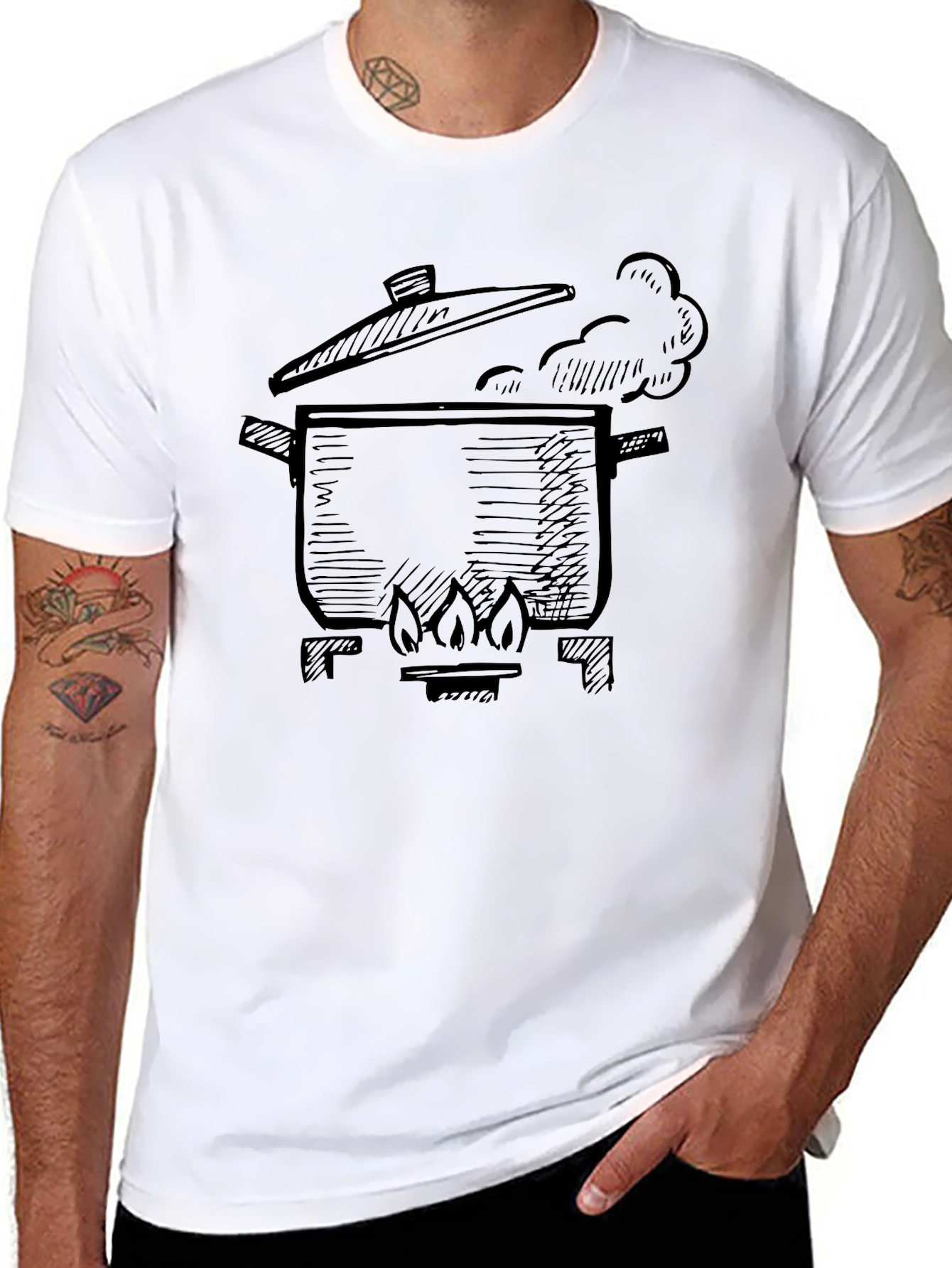Boiling Pot Graphic T-Shirt - Black