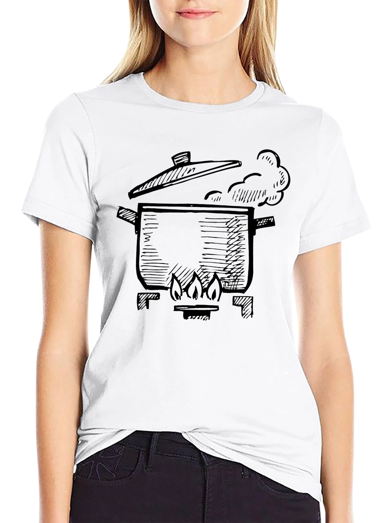 Boiling Pot Graphic T-Shirt - Black