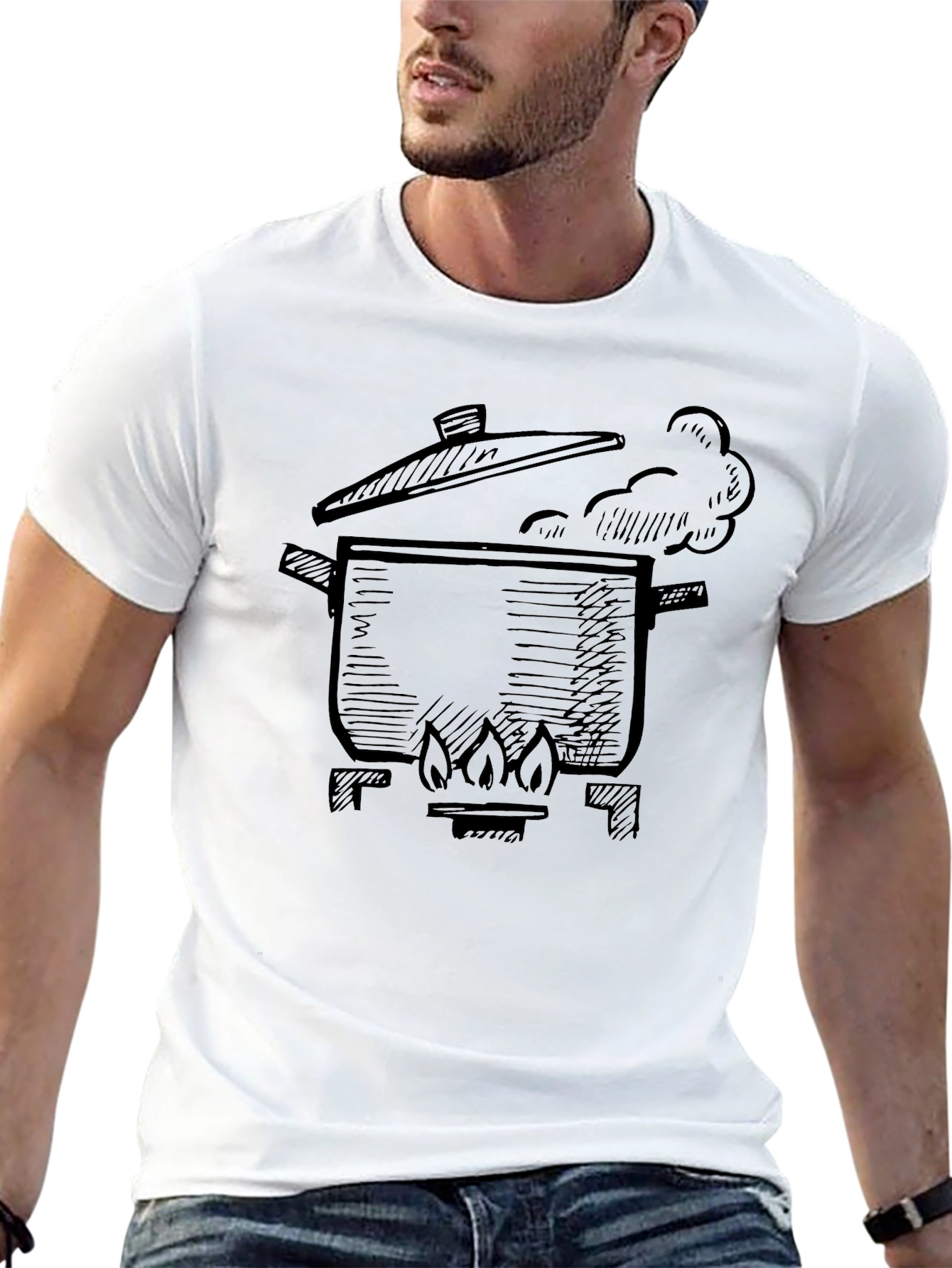 Boiling Pot Graphic T-Shirt - Black