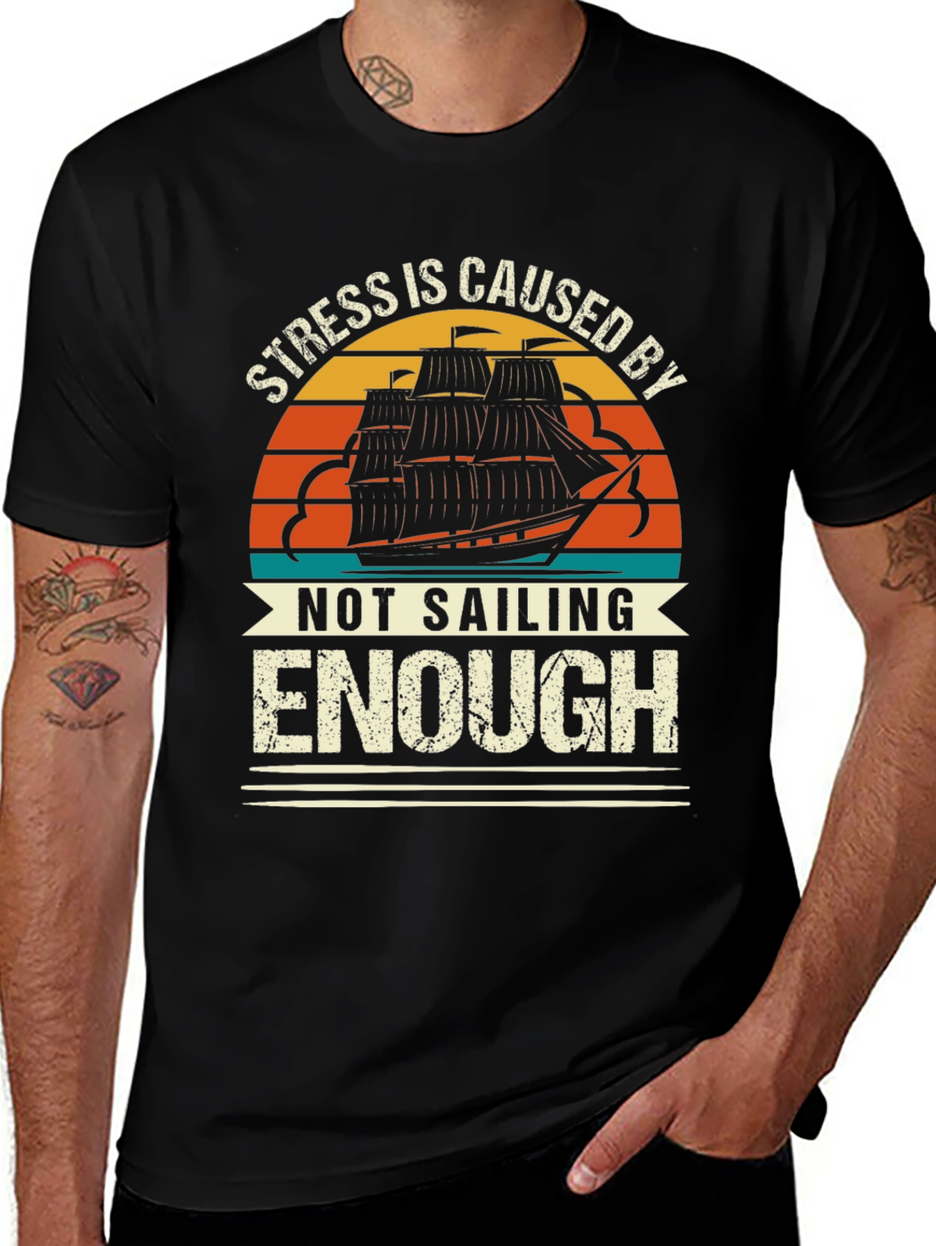 Stress is Caused By Not Sailing Enough T-Shirt