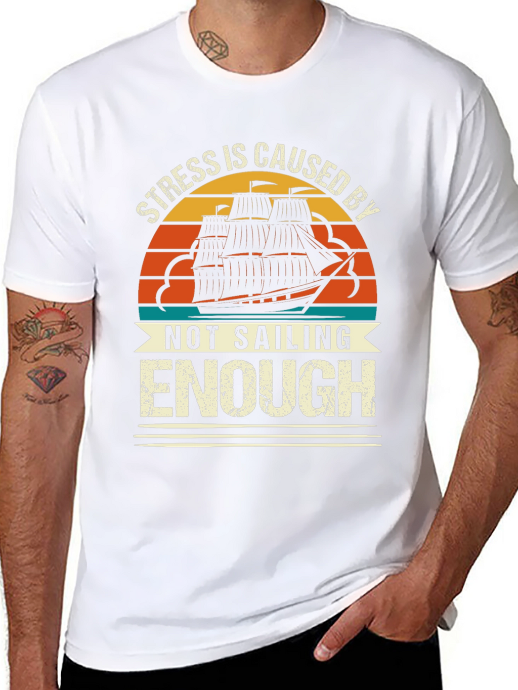 Stress is Caused By Not Sailing Enough T-Shirt