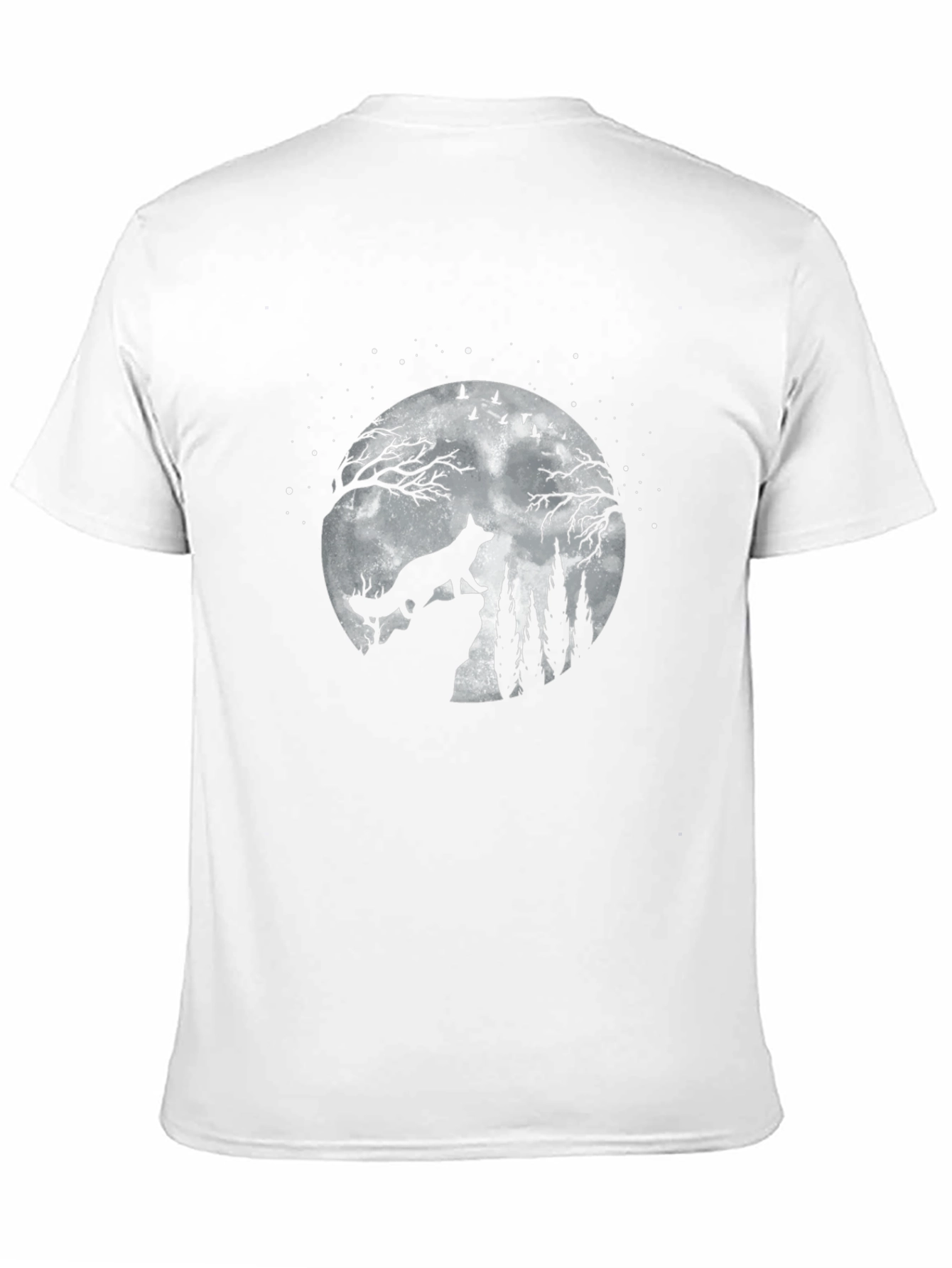 Wolf Moon Graphic Tee - Mens Black T-Shirt