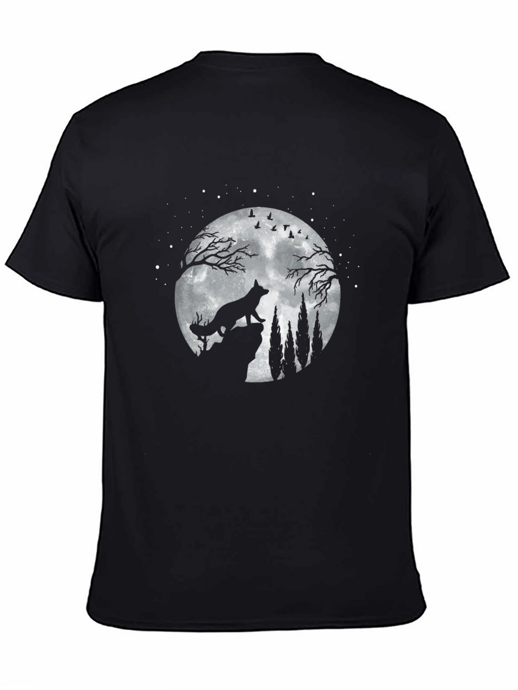 Wolf Moon Graphic Tee - Mens Black T-Shirt