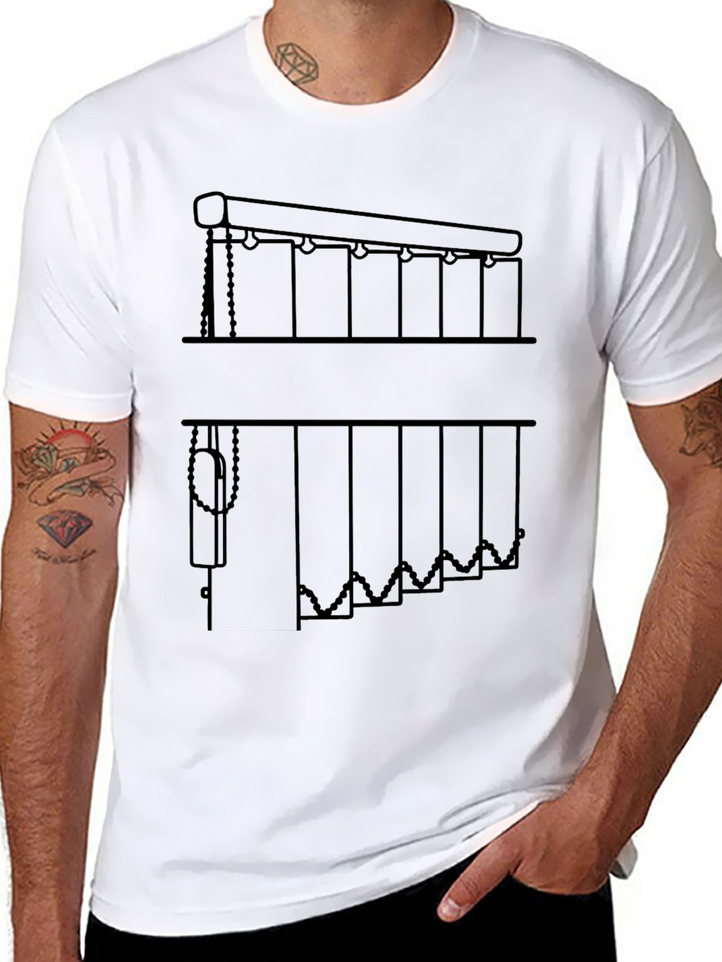 Modern Blinds Graphic Tee - Novelty Apparel