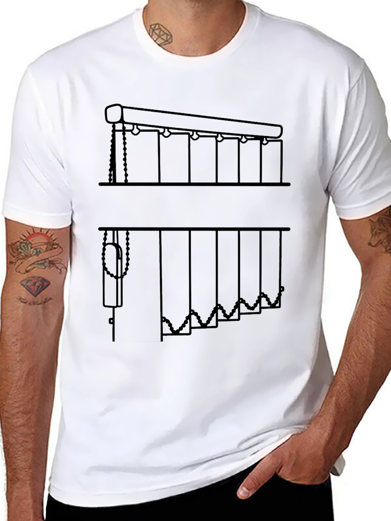 Modern Blinds Graphic Tee - Novelty Apparel