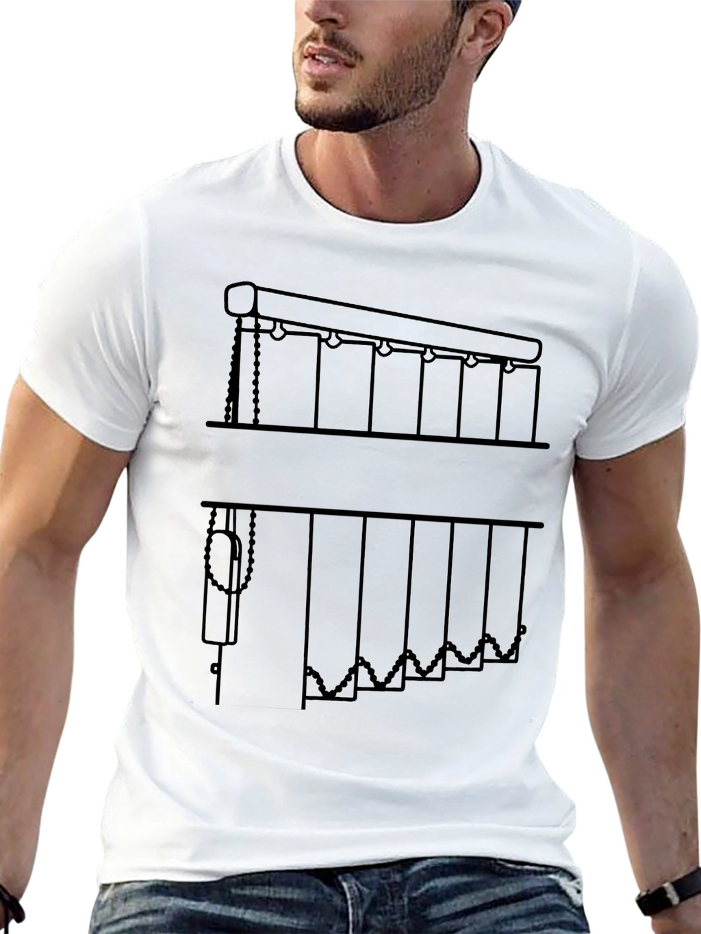 Modern Blinds Graphic Tee - Novelty Apparel