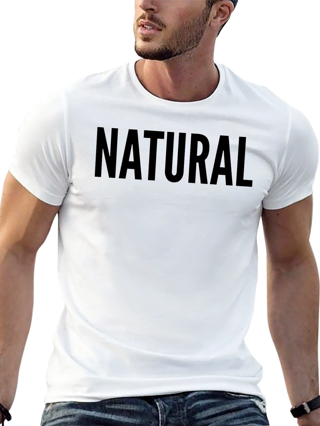 Natural Black Cotton Tee - Casual Comfort