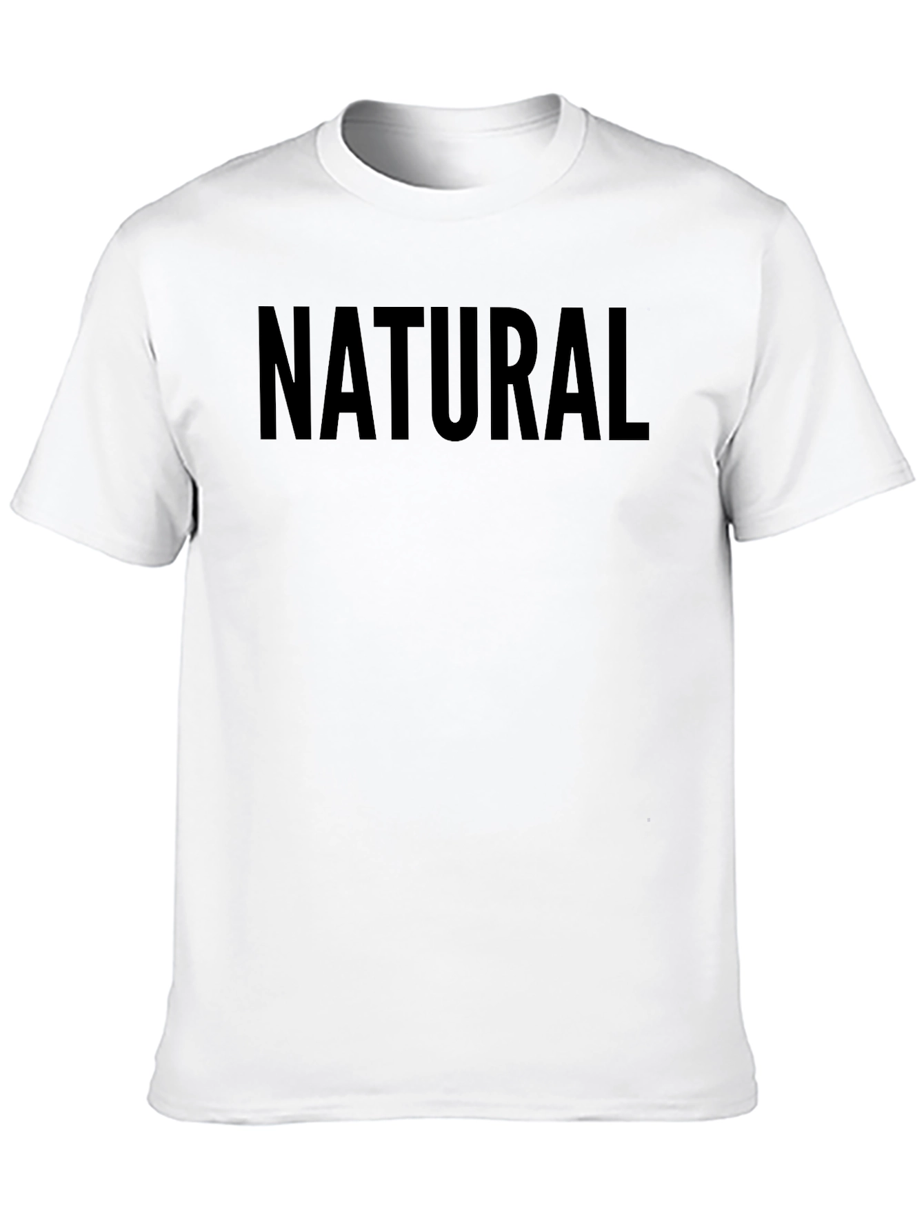 Natural Black Cotton Tee - Casual Comfort