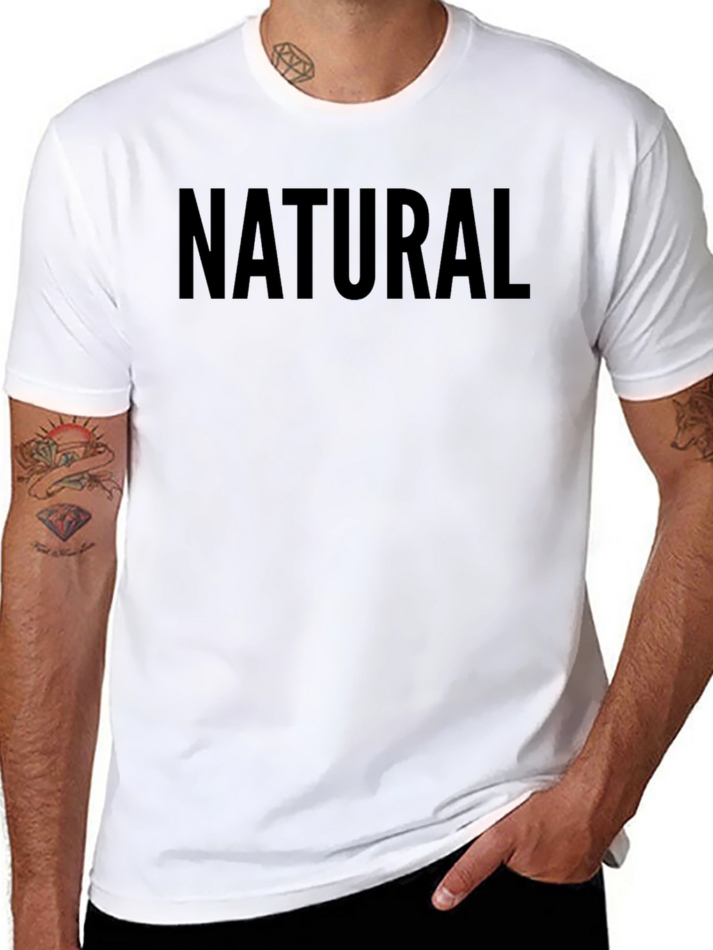 Natural Black Cotton Tee - Casual Comfort