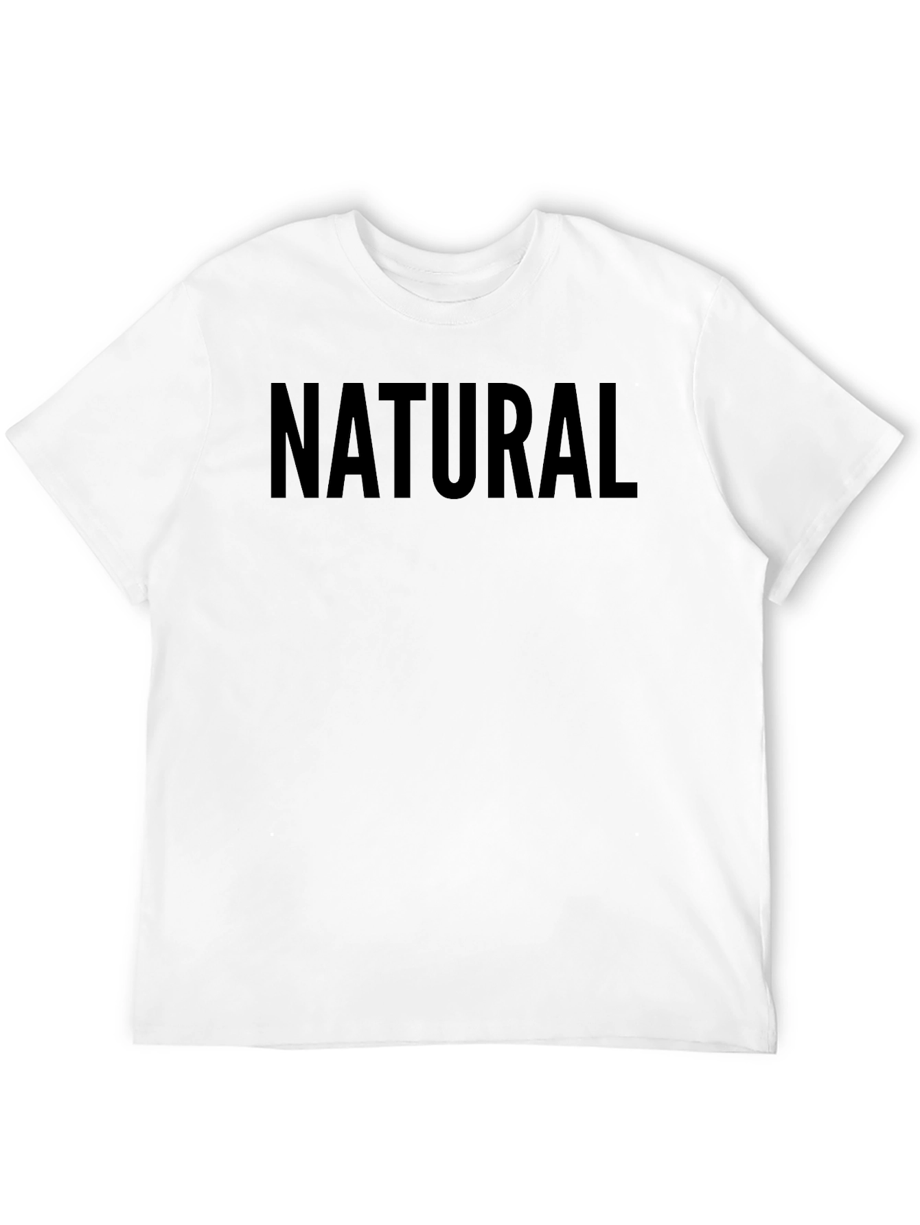 Natural Black Cotton Tee - Casual Comfort