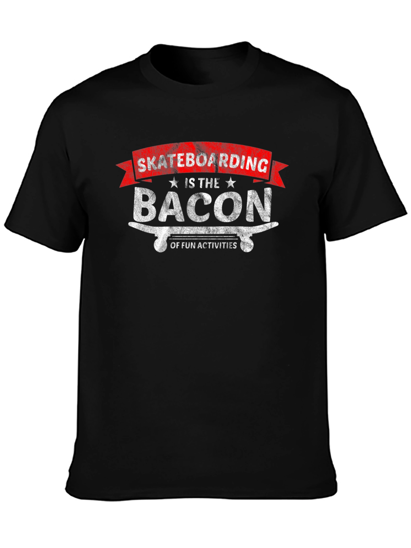 Skateboarding Bacon of Fun Activities Graphic T-Shirt