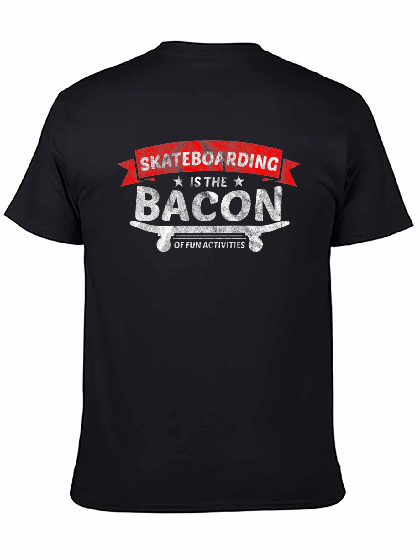 Skateboarding Bacon of Fun Activities Graphic T-Shirt