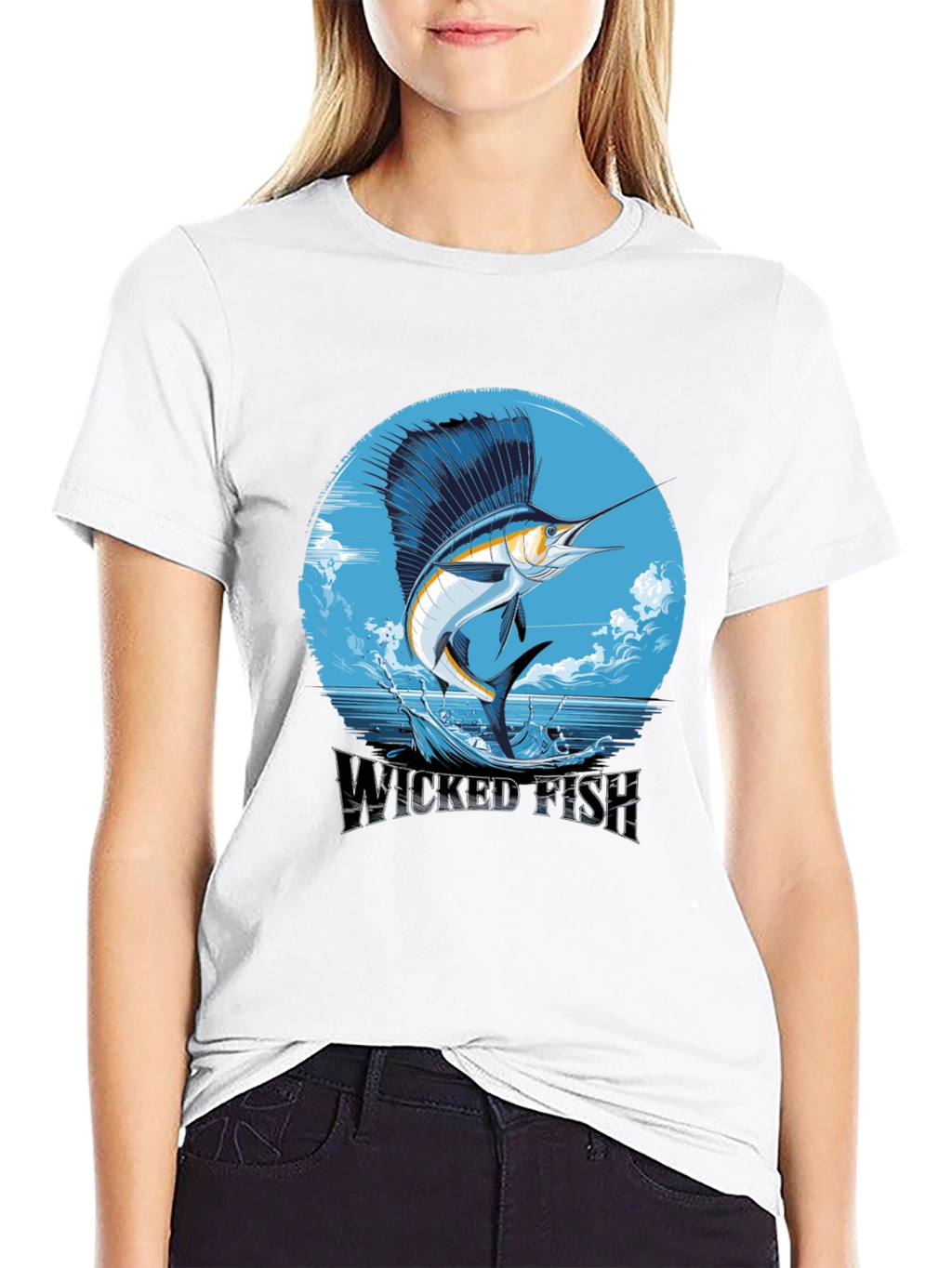 Wicked Fish Graphic Tee - Stylish Mens Black T-Shirt