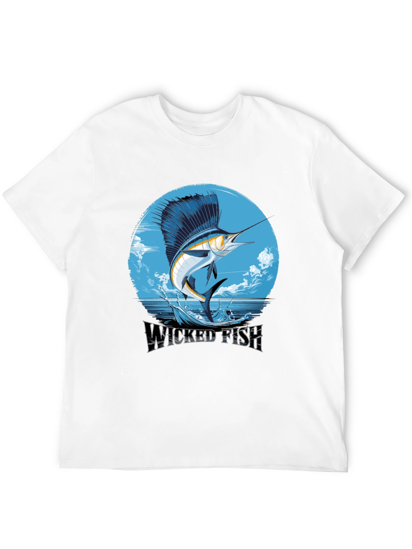 Wicked Fish Graphic Tee - Stylish Mens Black T-Shirt