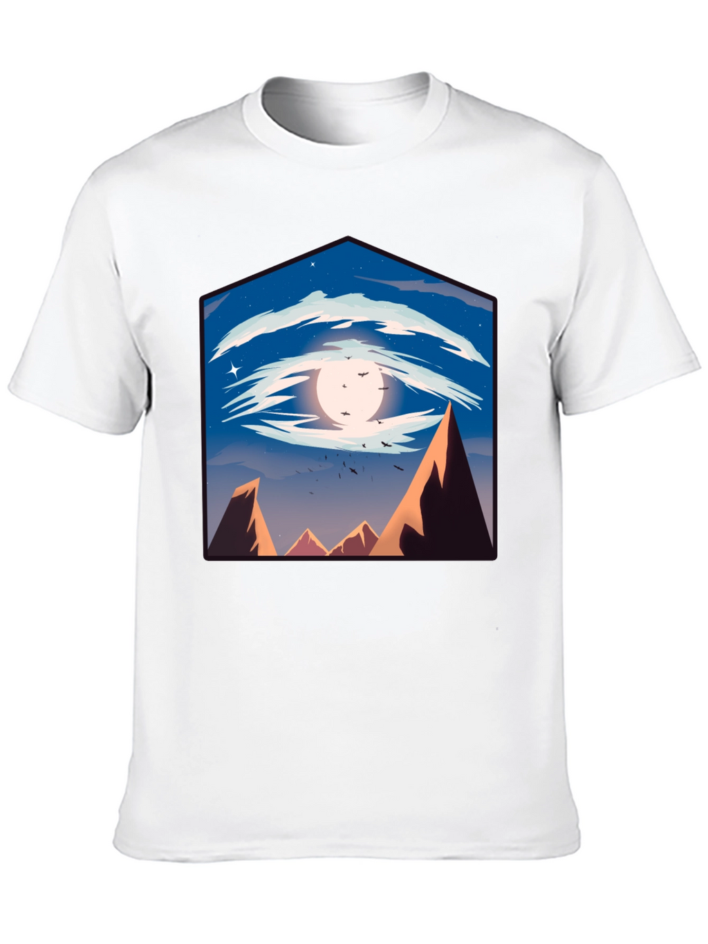 Eye of the Mountain Mens Black Graphic Tee