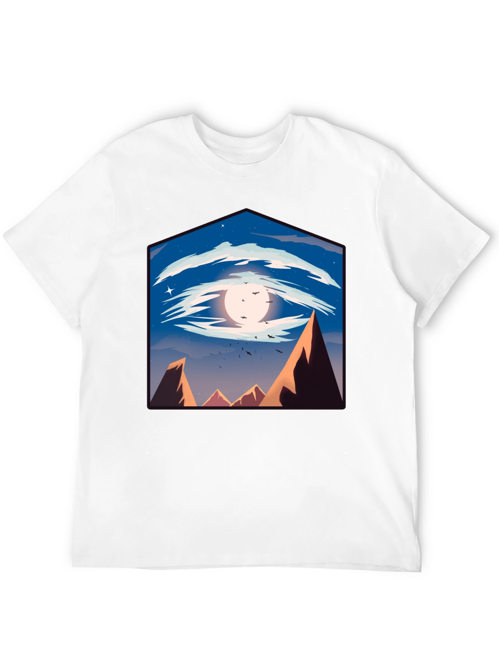 Eye of the Mountain Mens Black Graphic Tee